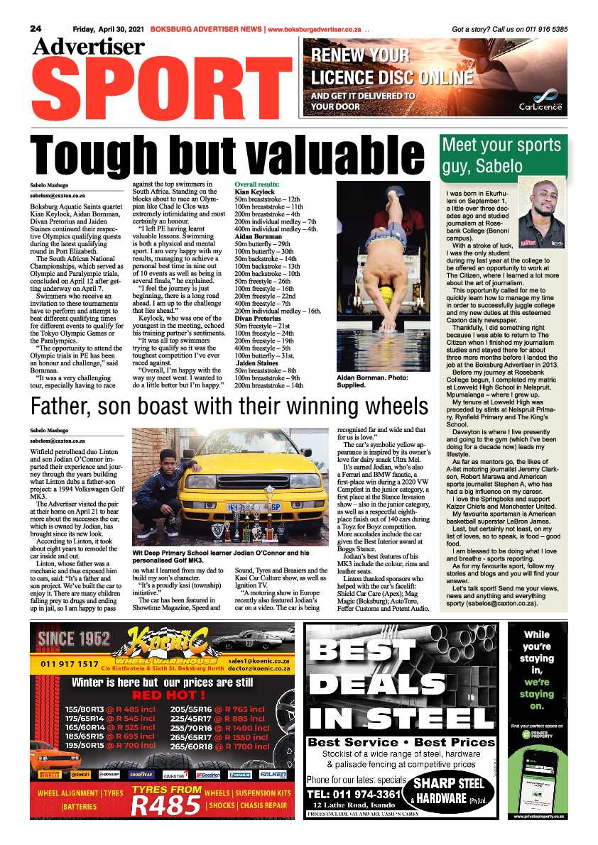 Boksburg Advertiser 30 April 2021 page 24