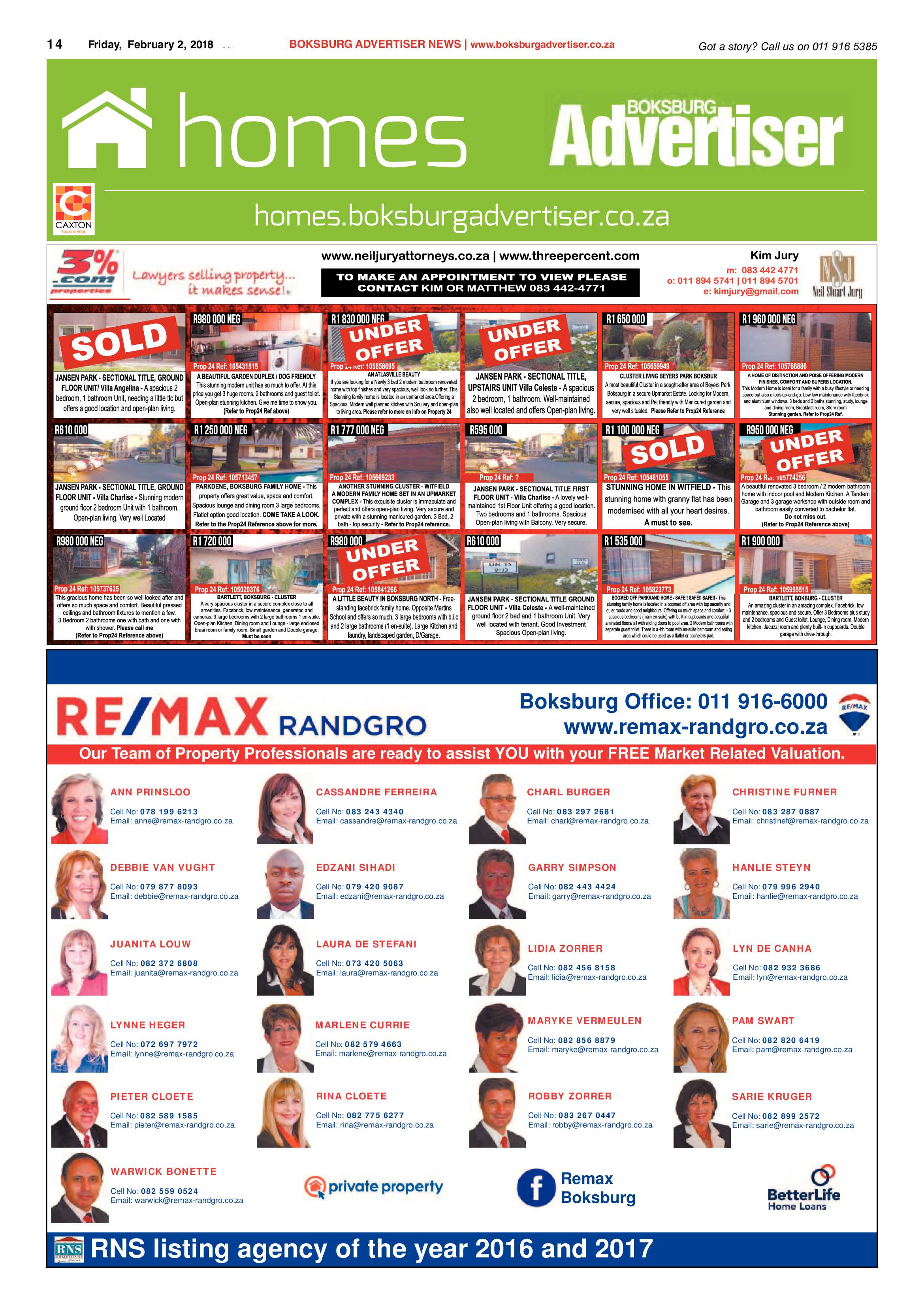 Boksburg Advertiser 30 January 2018 page 14