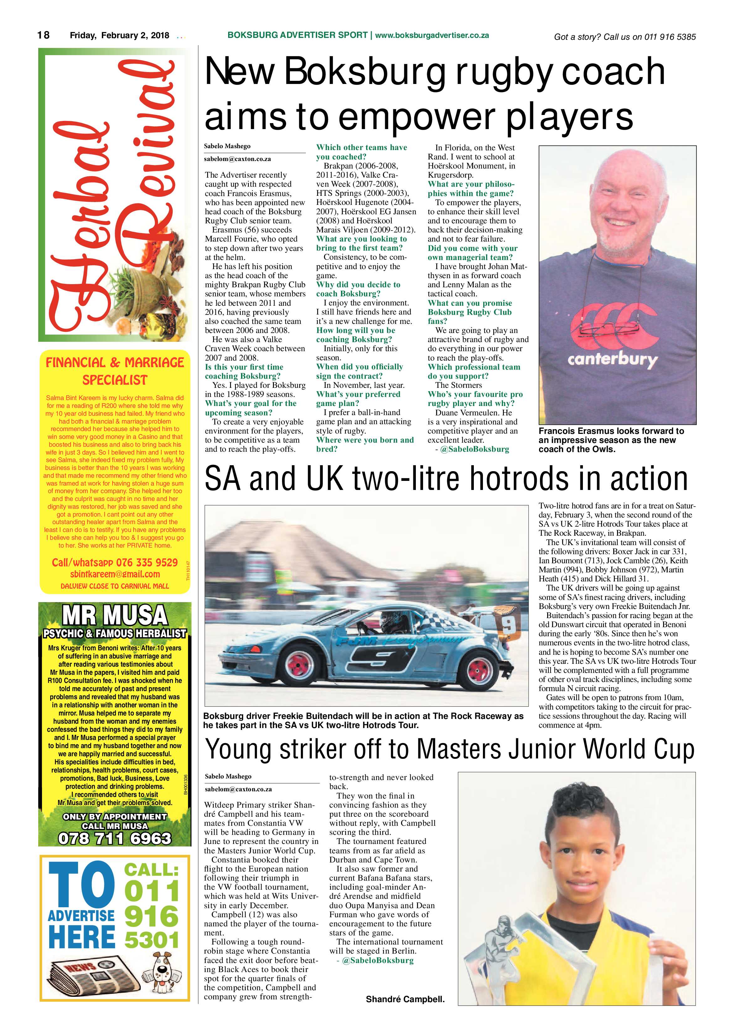 Boksburg Advertiser 30 January 2018 page 18