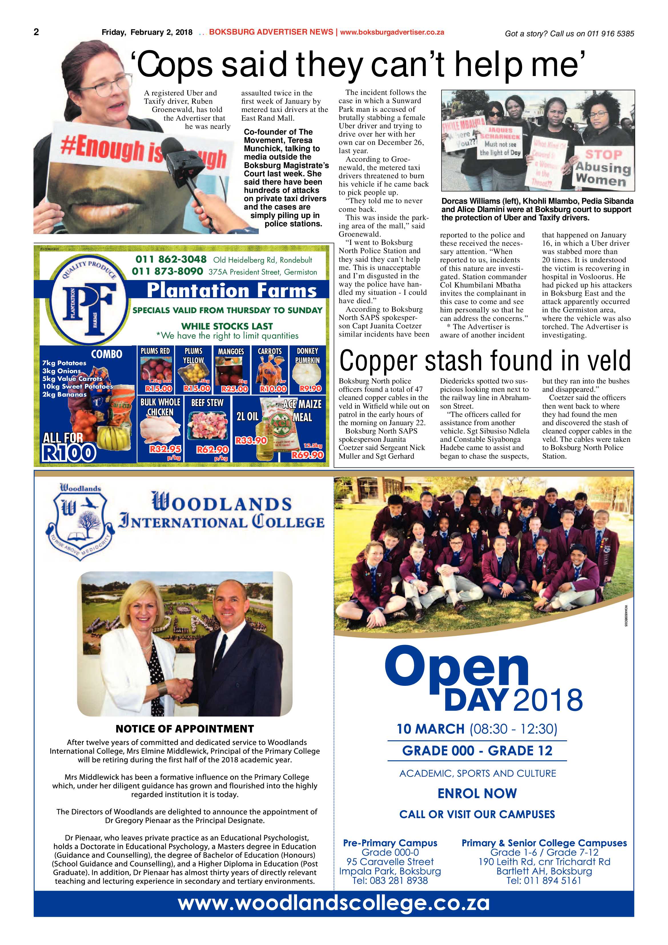 Boksburg Advertiser 30 January 2018 page 2