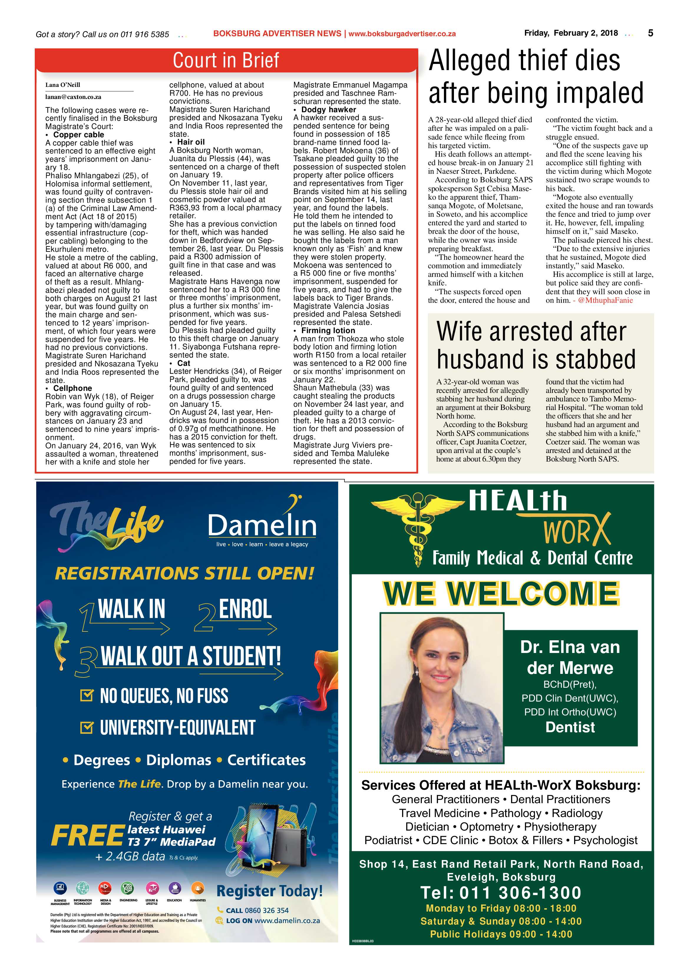 Boksburg Advertiser 30 January 2018 page 5