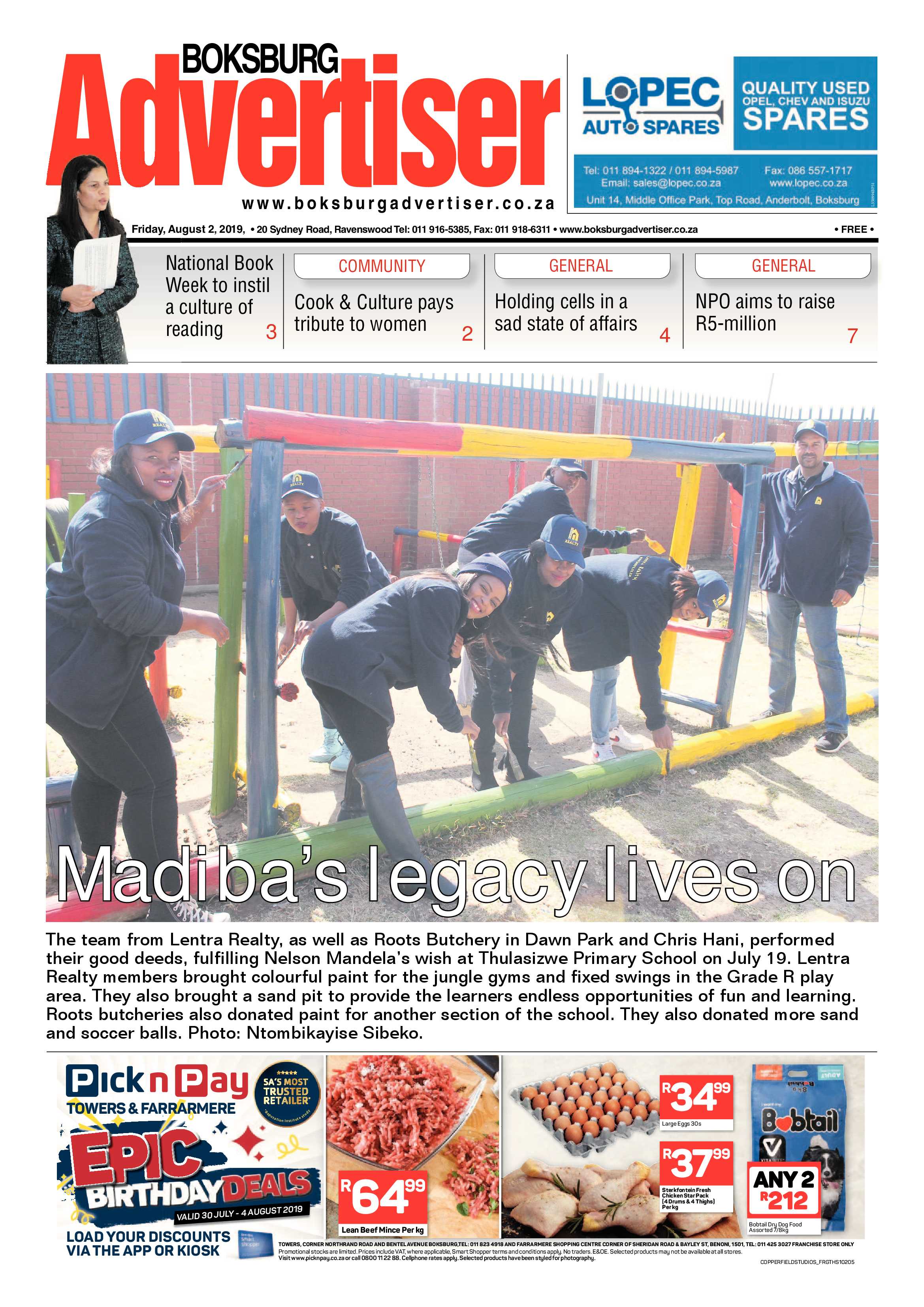 Boksburg Advertiser 30 July 2019 page 1