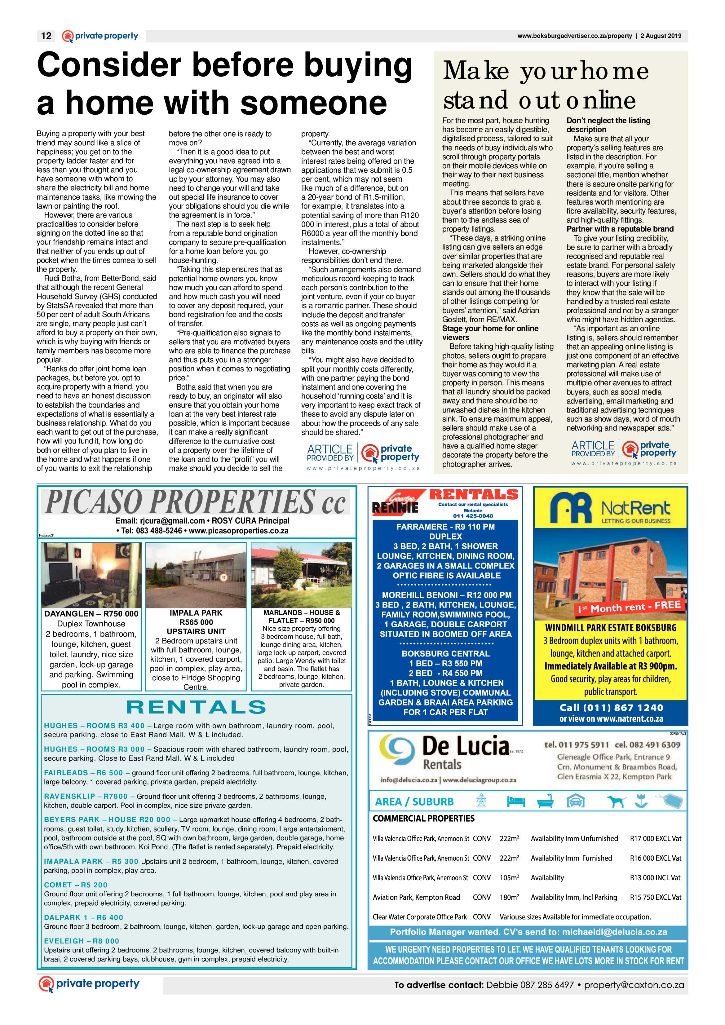 Boksburg Advertiser 30 July 2019 page 12