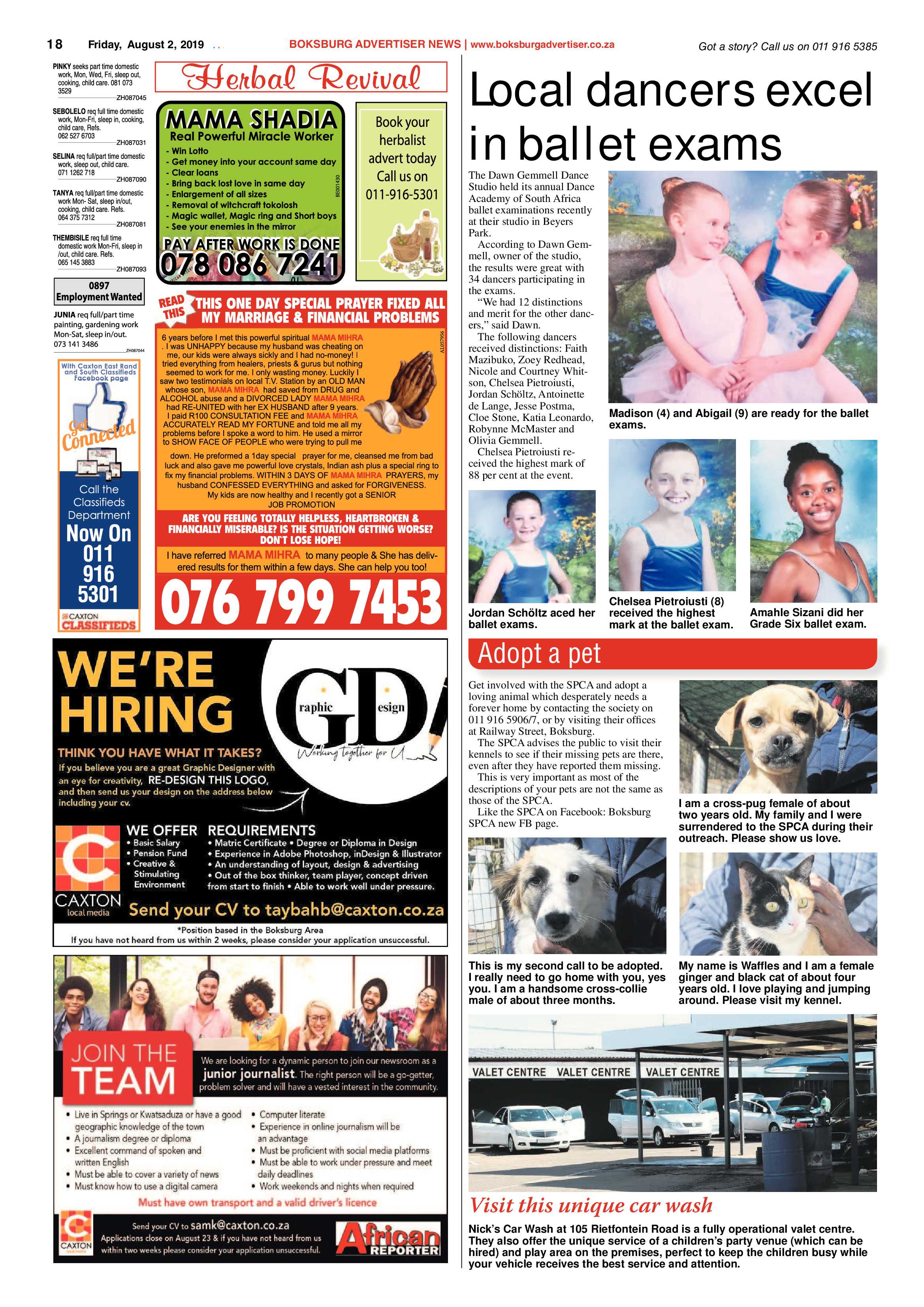 Boksburg Advertiser 30 July 2019 page 18