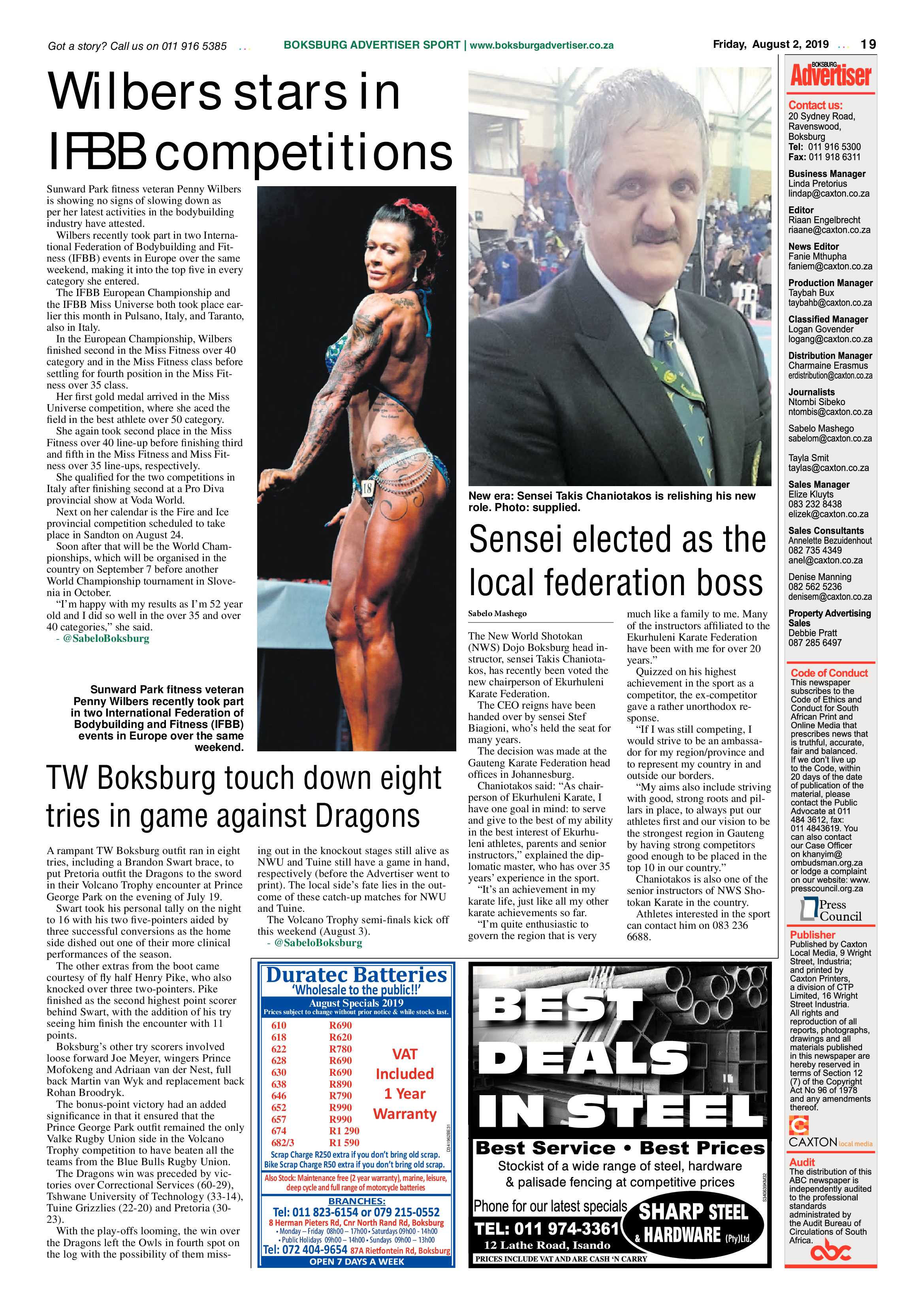 Boksburg Advertiser 30 July 2019 page 19