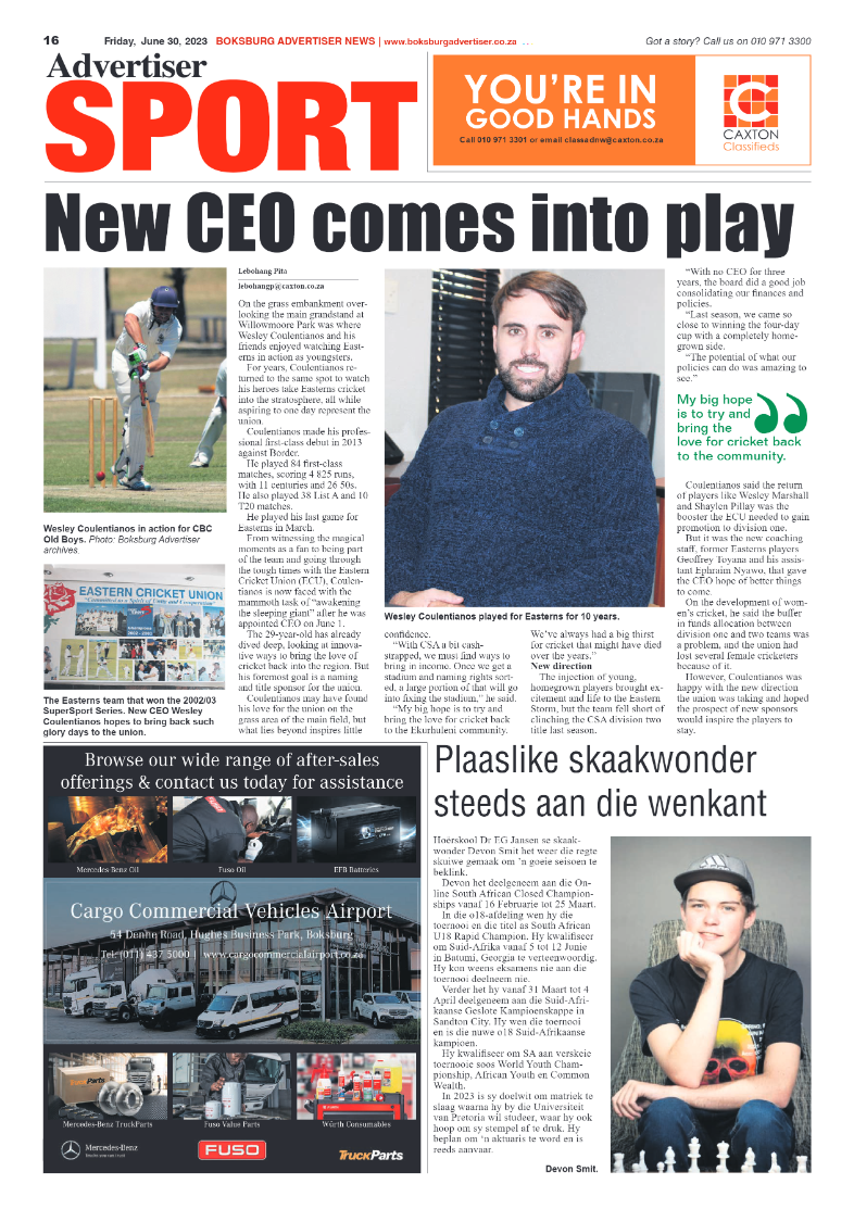 Boksburg Advertiser 30 June 2023 page 16