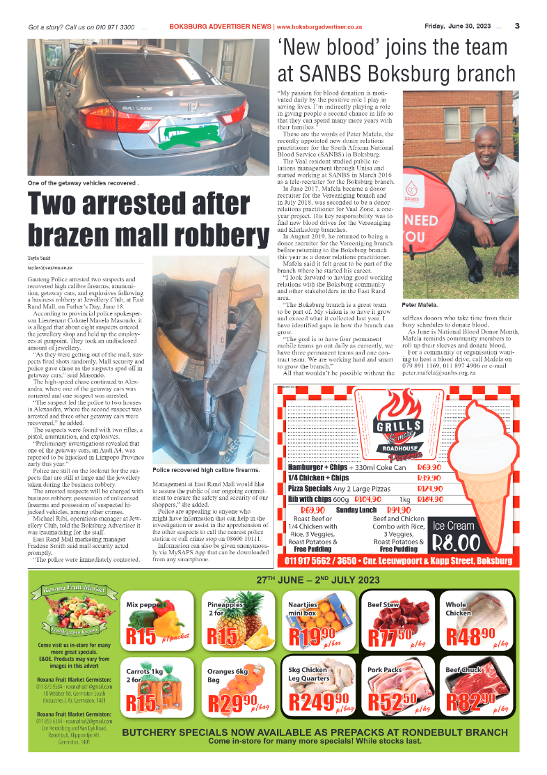 Boksburg Advertiser 30 June 2023 page 3