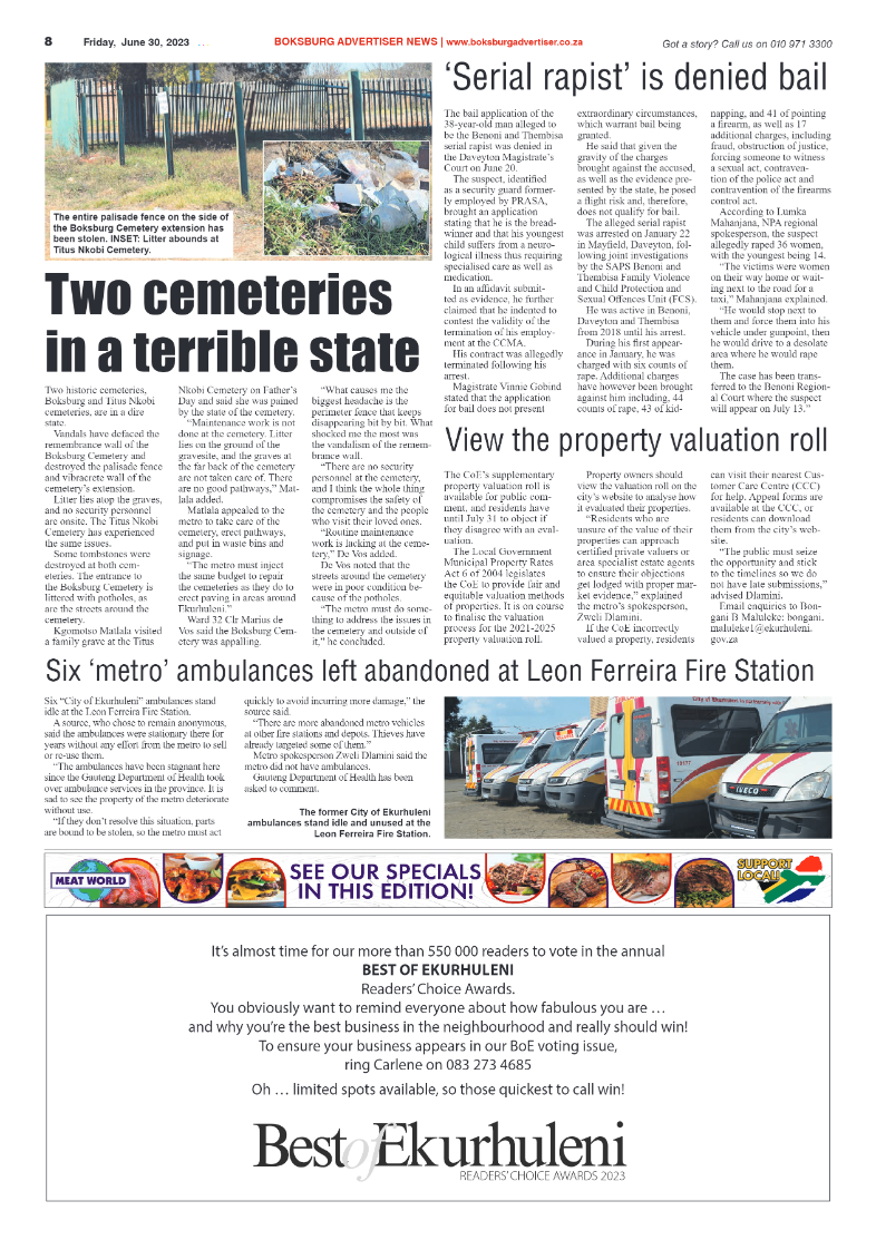 Boksburg Advertiser 30 June 2023 page 8