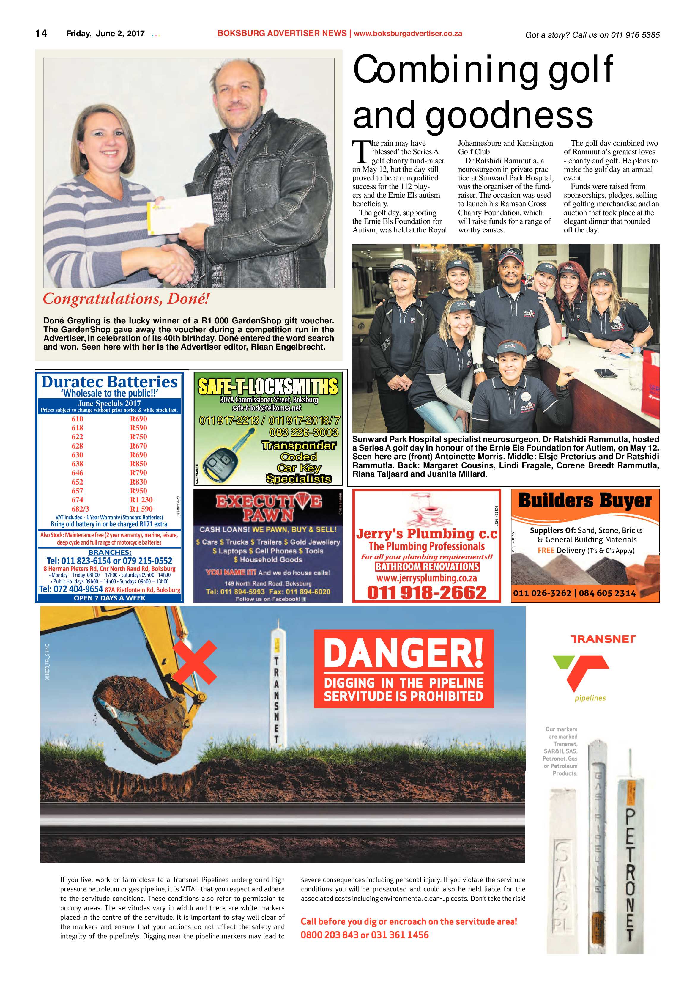 Boksburg Advertiser 30 May 2017 page 14