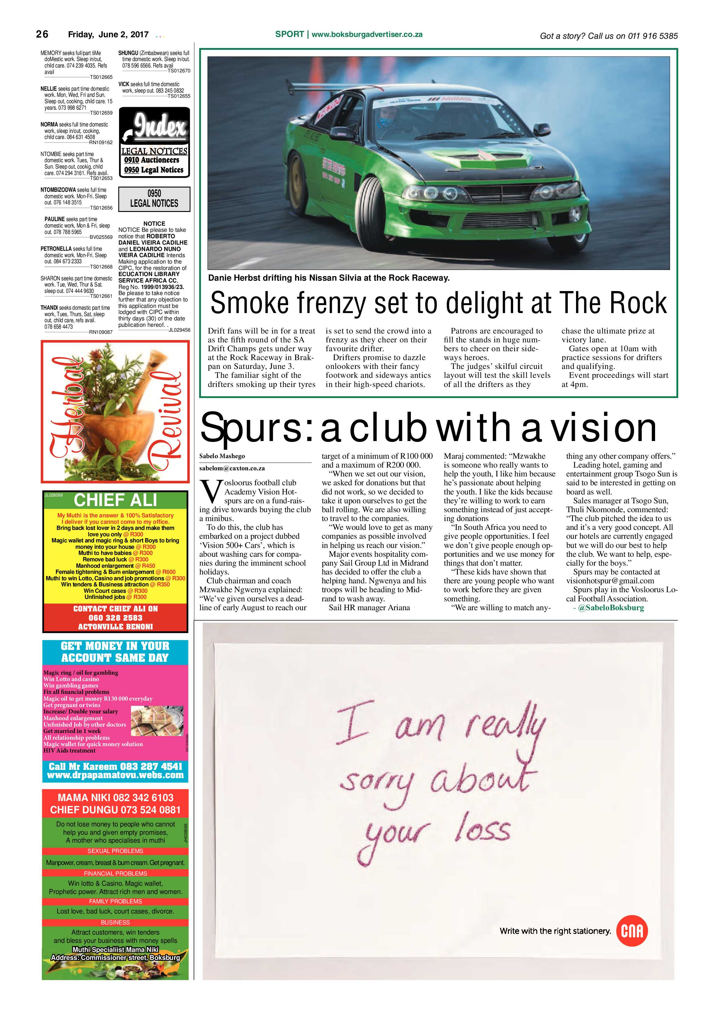 Boksburg Advertiser 30 May 2017 page 26