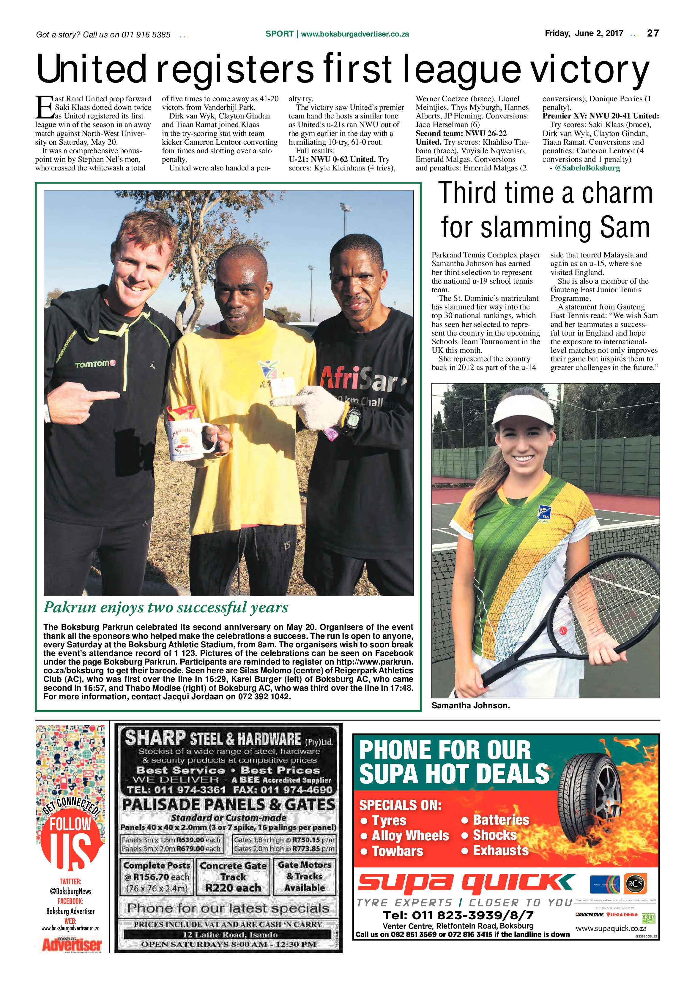 Boksburg Advertiser 30 May 2017 page 27