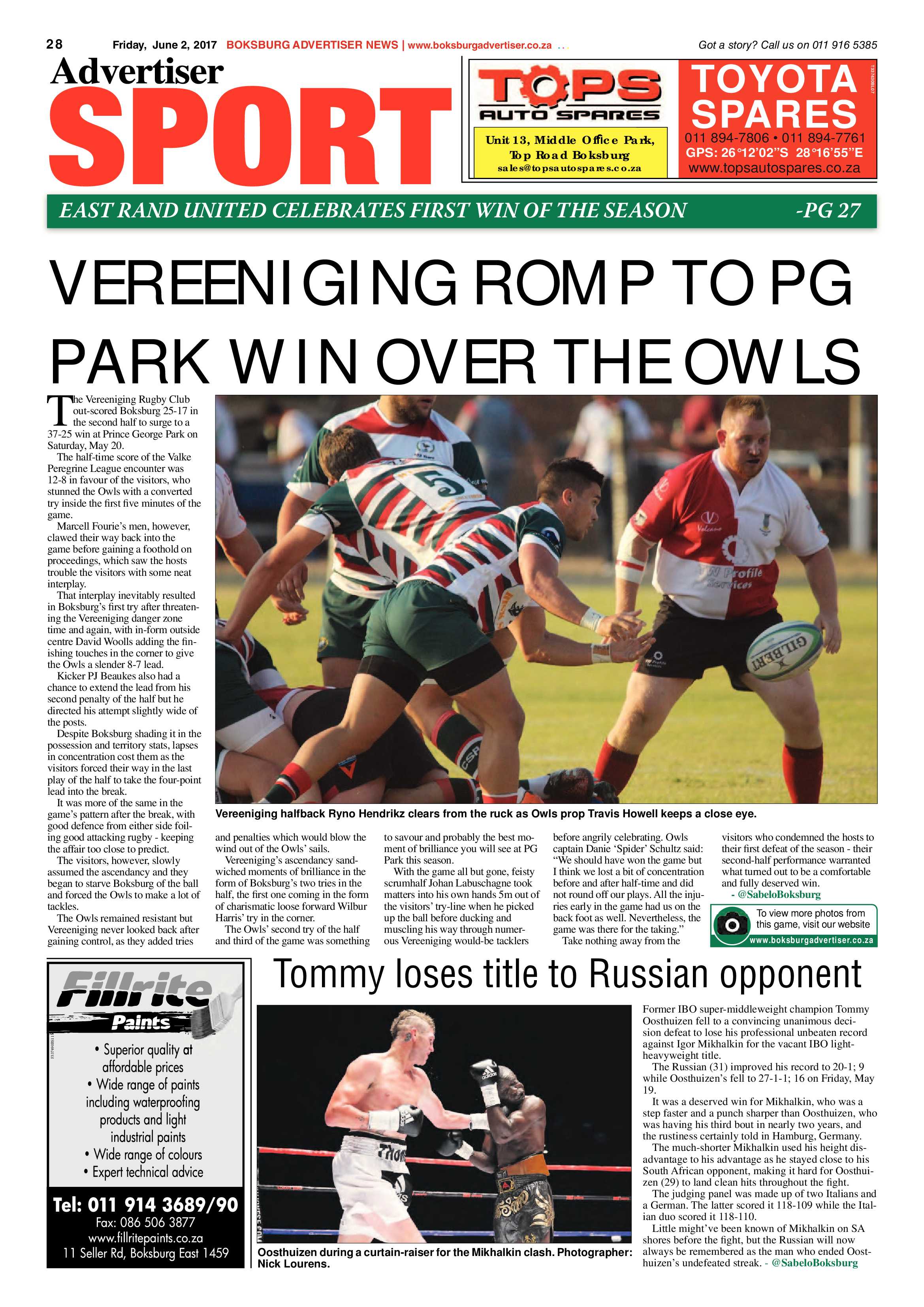 Boksburg Advertiser 30 May 2017 page 28