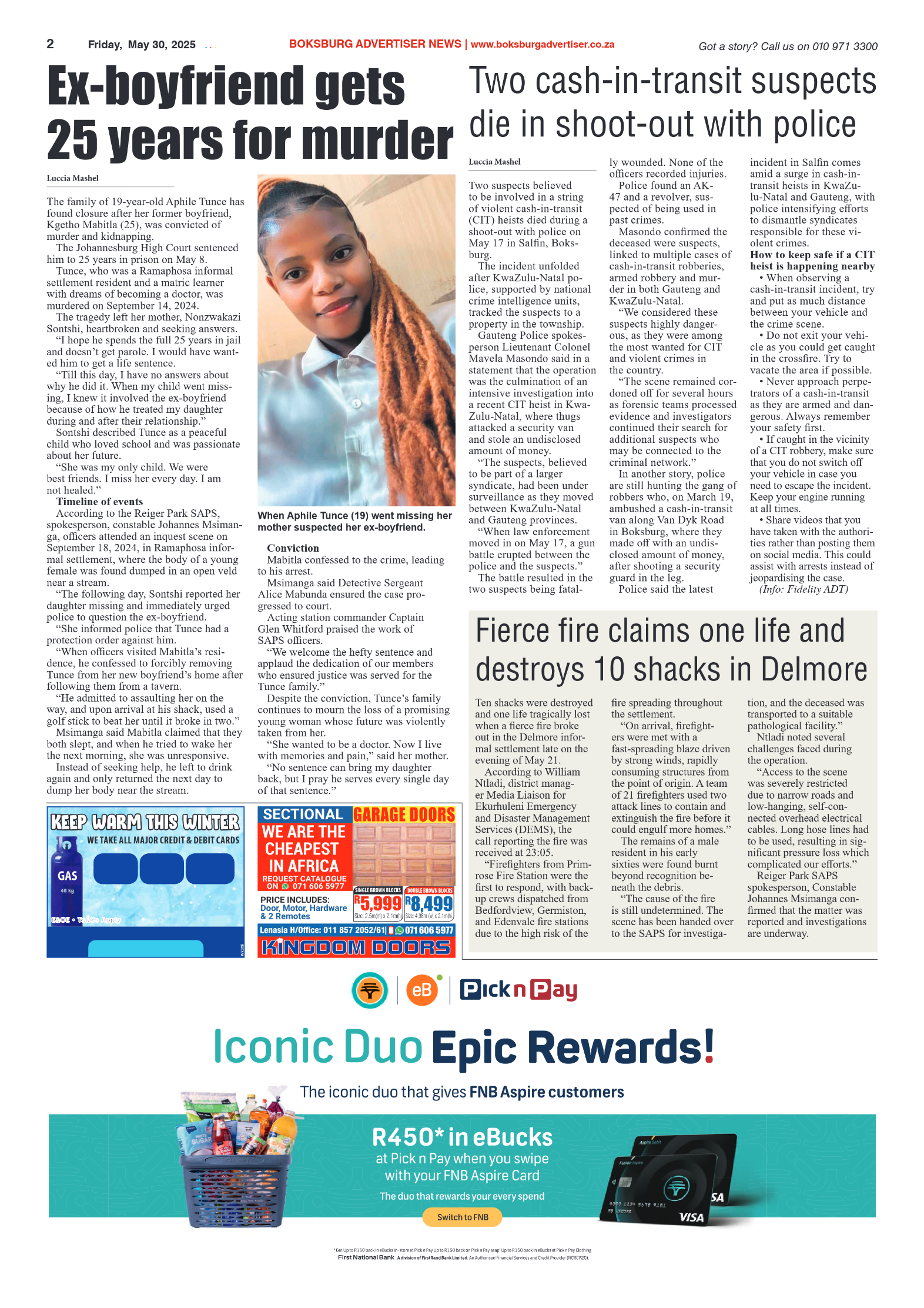 Boksburg Advertiser 30 May 2025 page 2