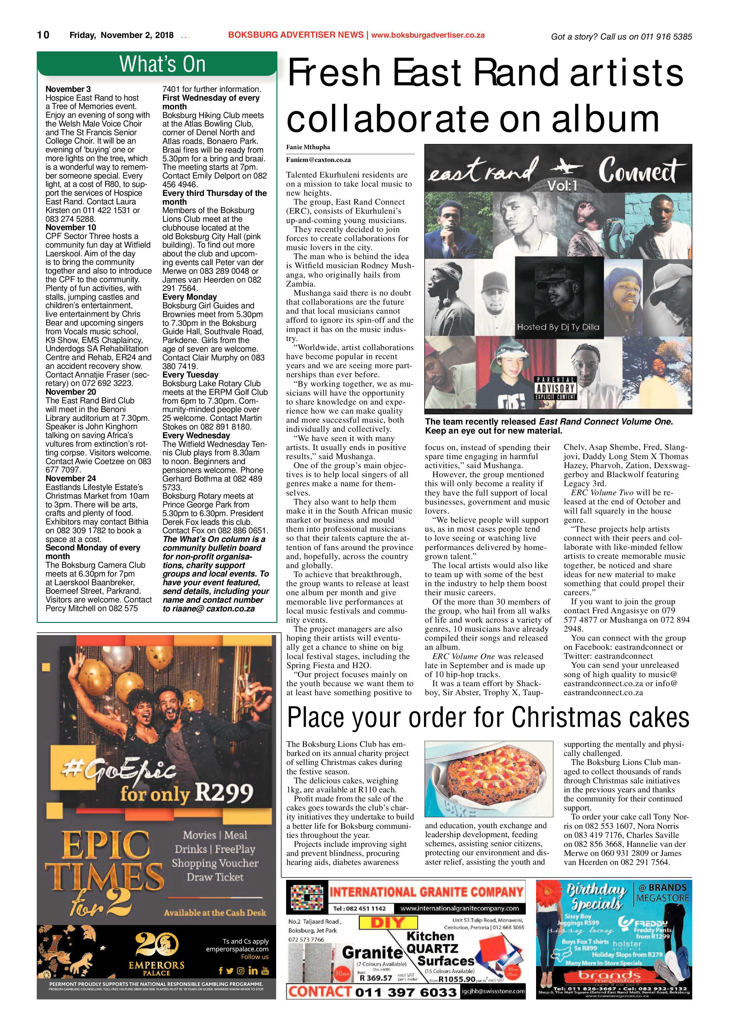 Boksburg Advertiser 30 October 2018 page 10
