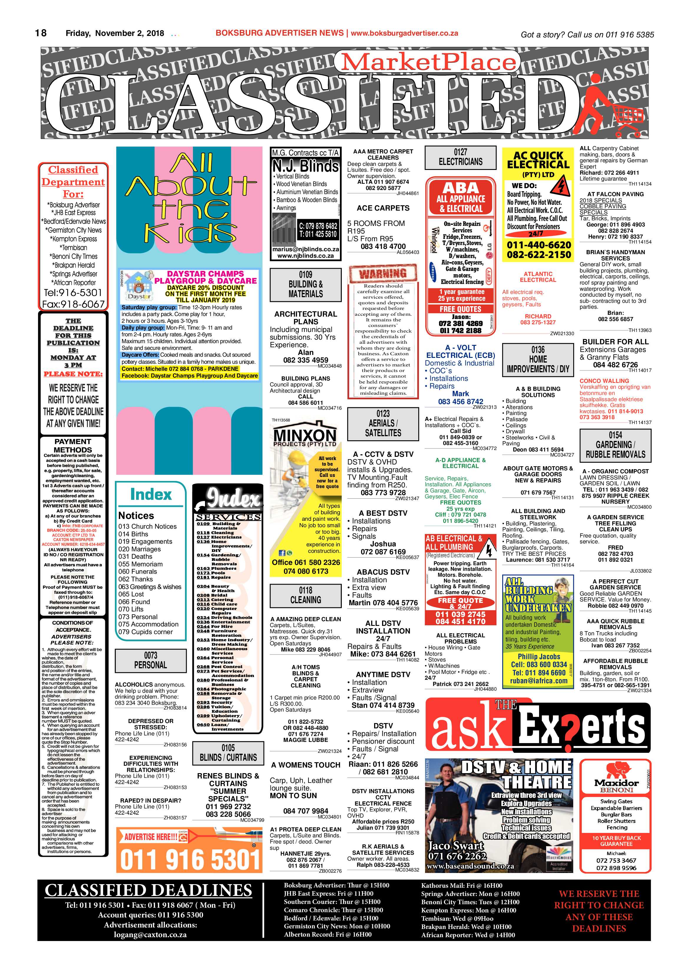 Boksburg Advertiser 30 October 2018 page 18