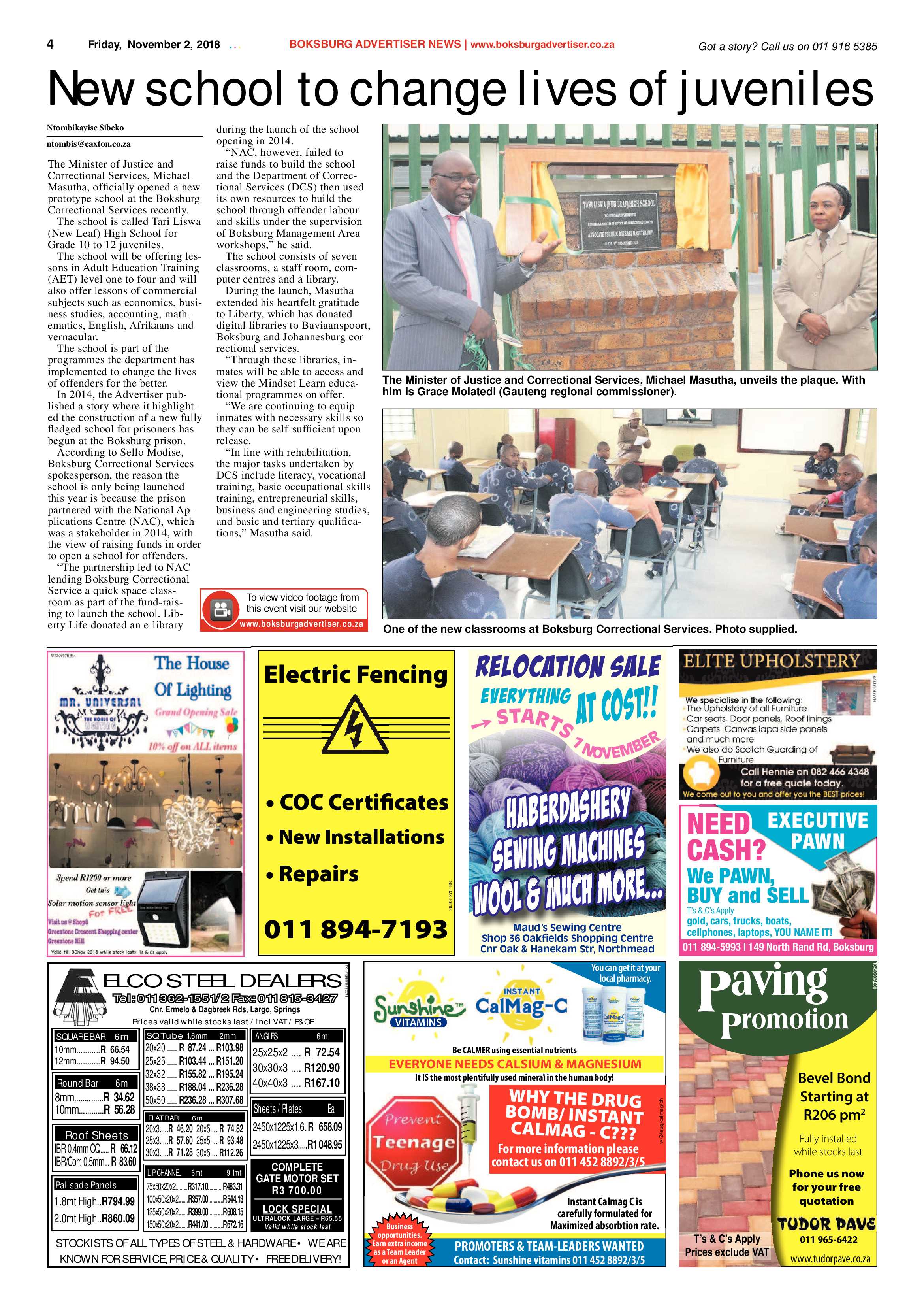 Boksburg Advertiser 30 October 2018 page 4