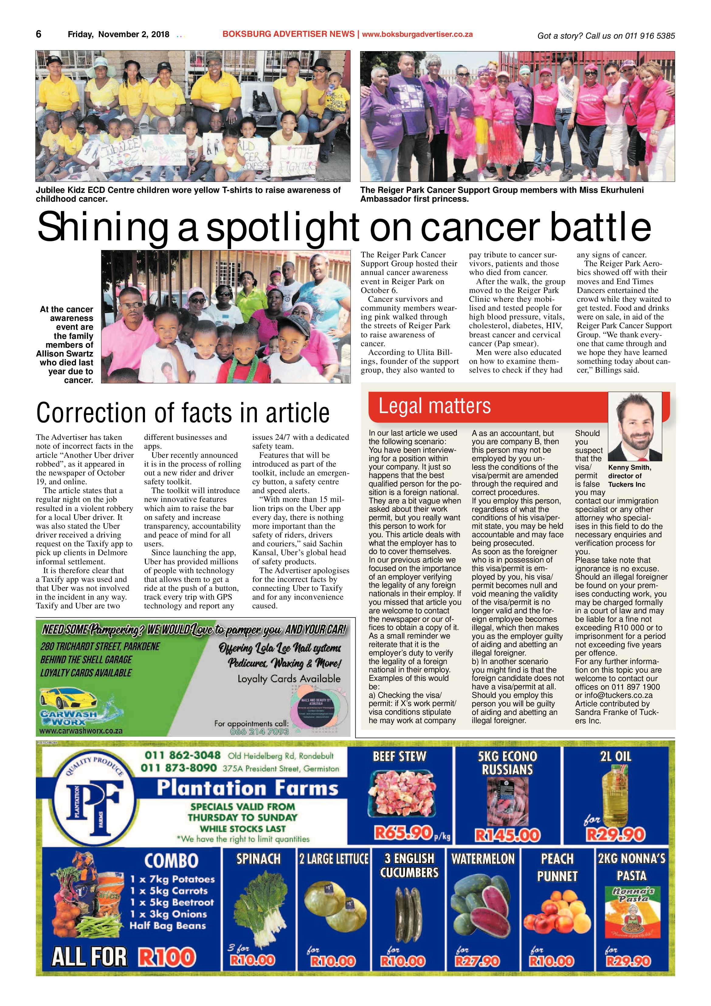 Boksburg Advertiser 30 October 2018 page 6