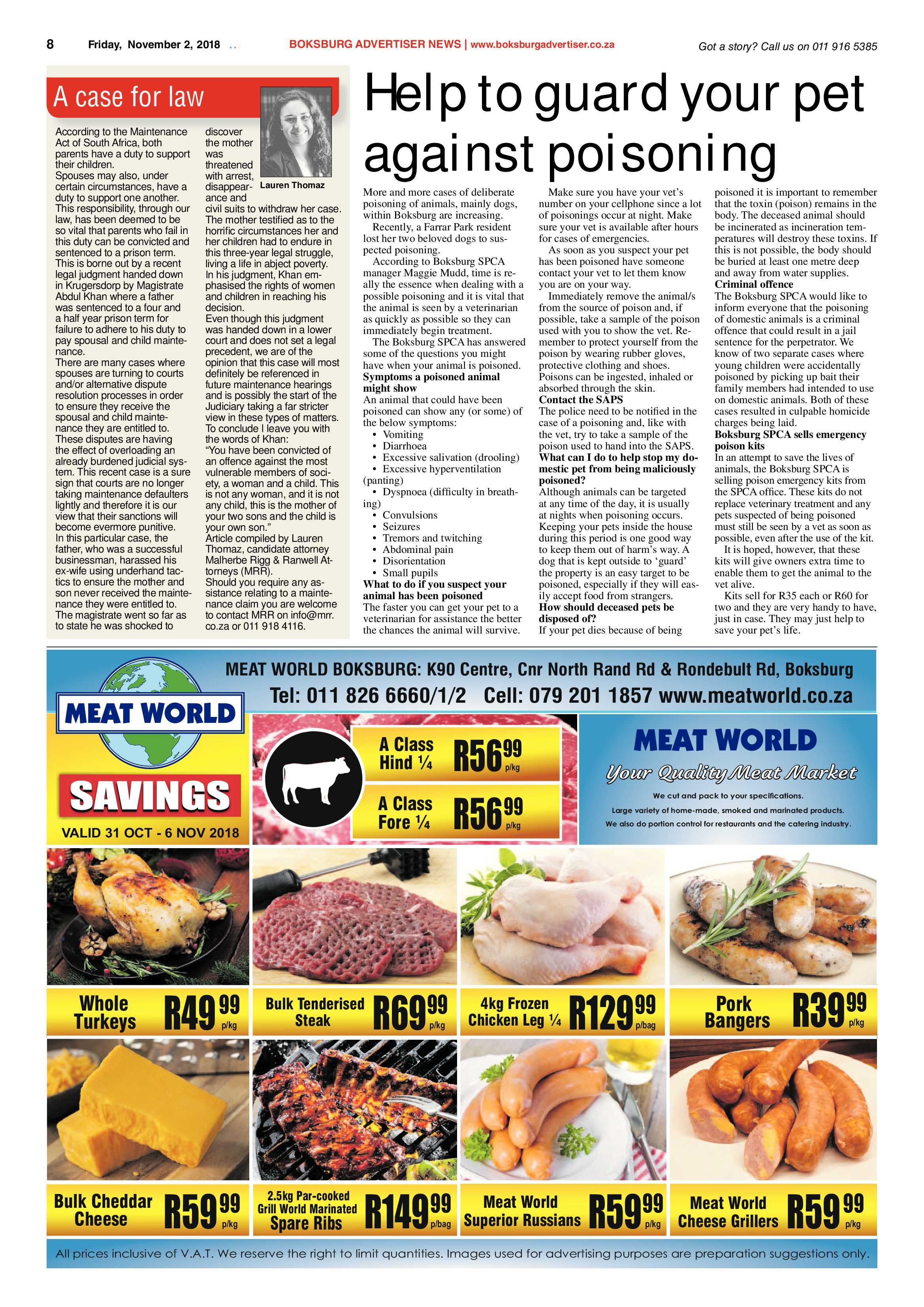 Boksburg Advertiser 30 October 2018 page 8