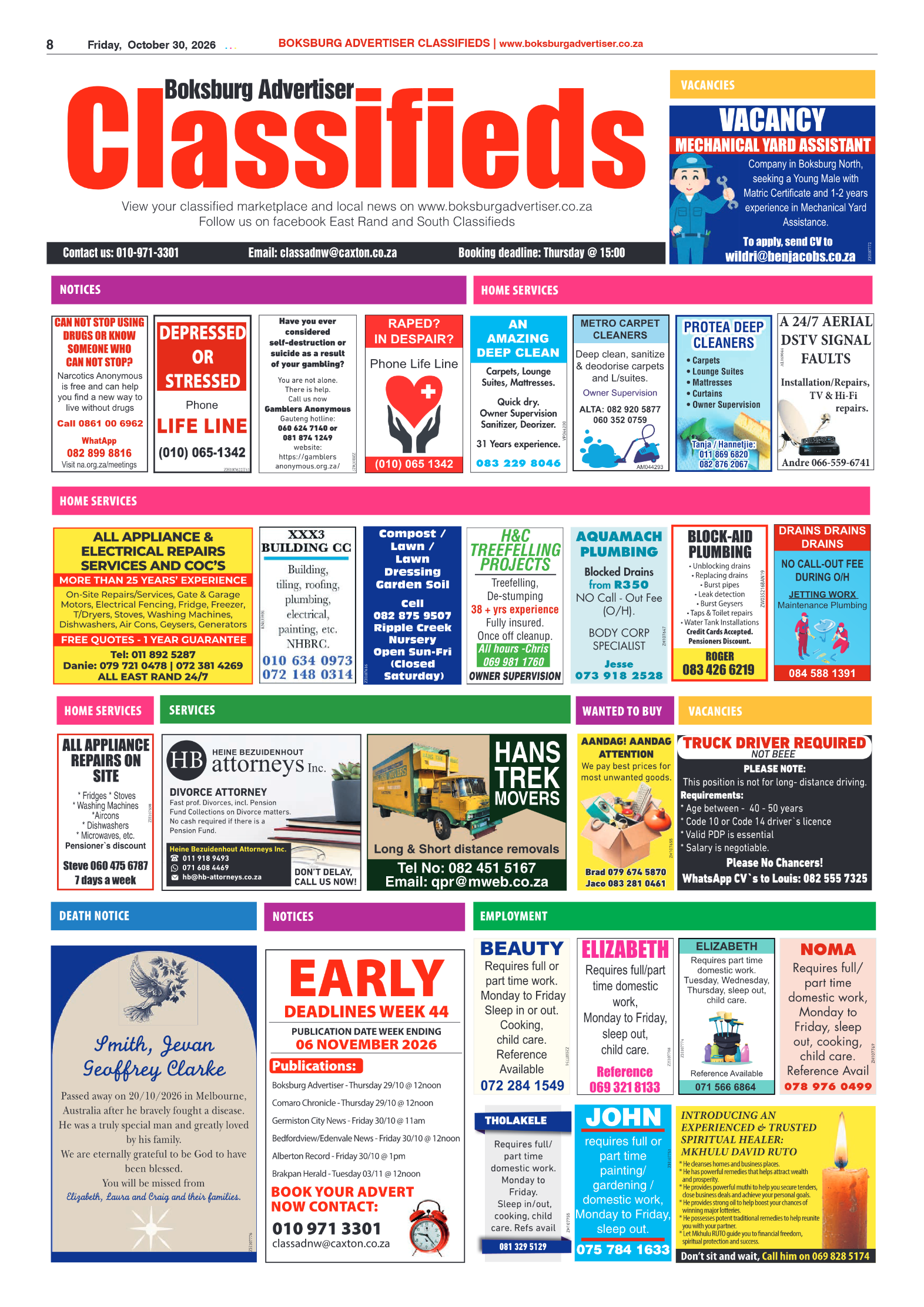 Boksburg Advertiser 30 October 2026 page 10