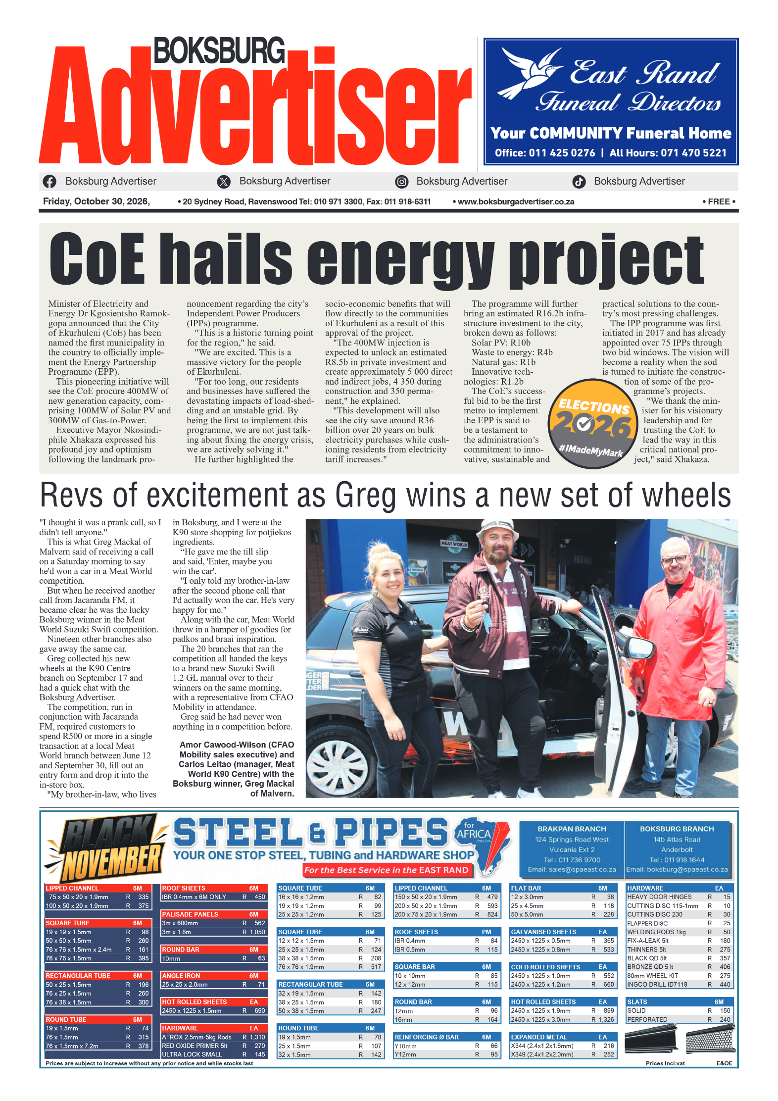 Boksburg Advertiser 30 October 2026 page 3