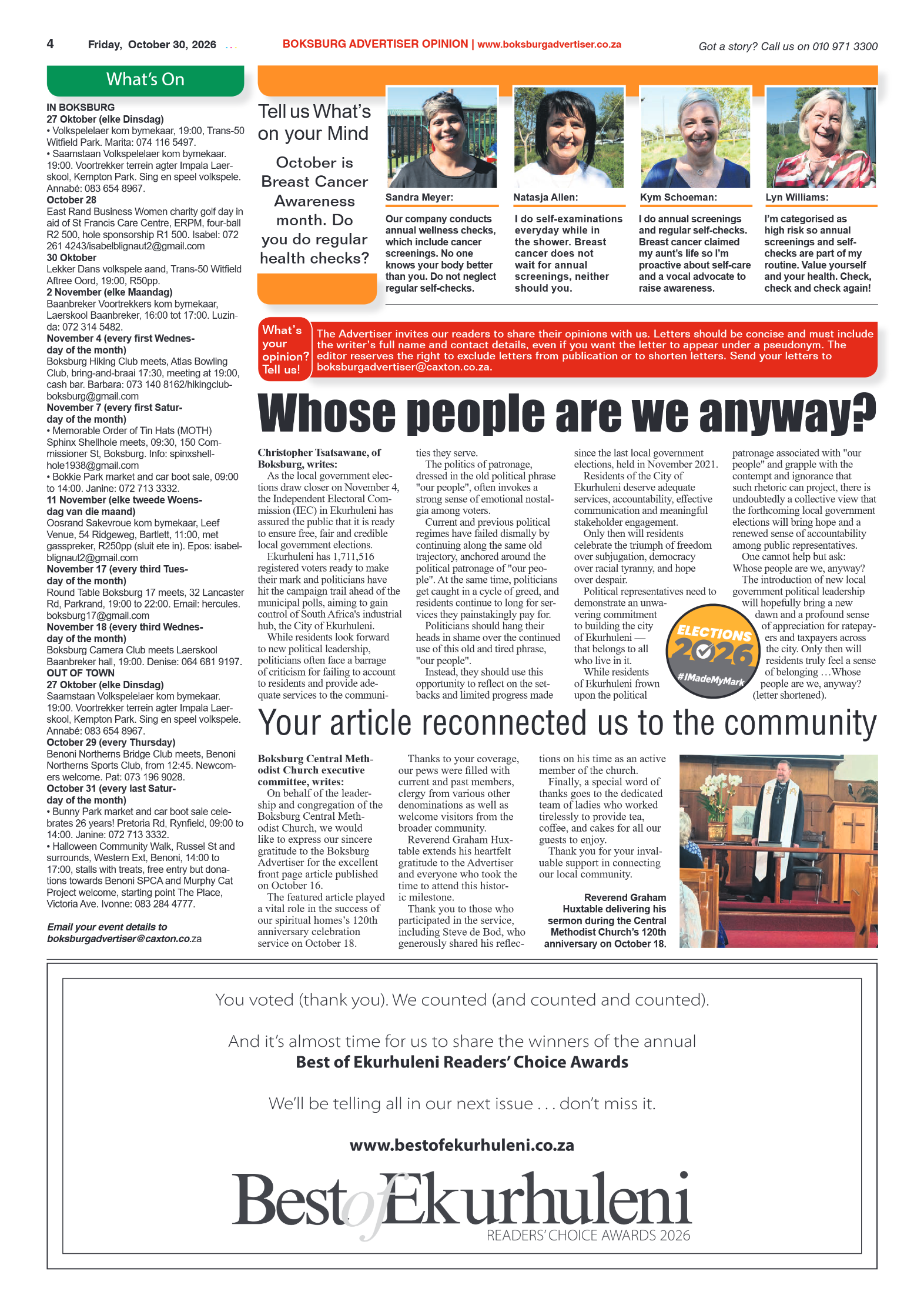 Boksburg Advertiser 30 October 2026 page 6