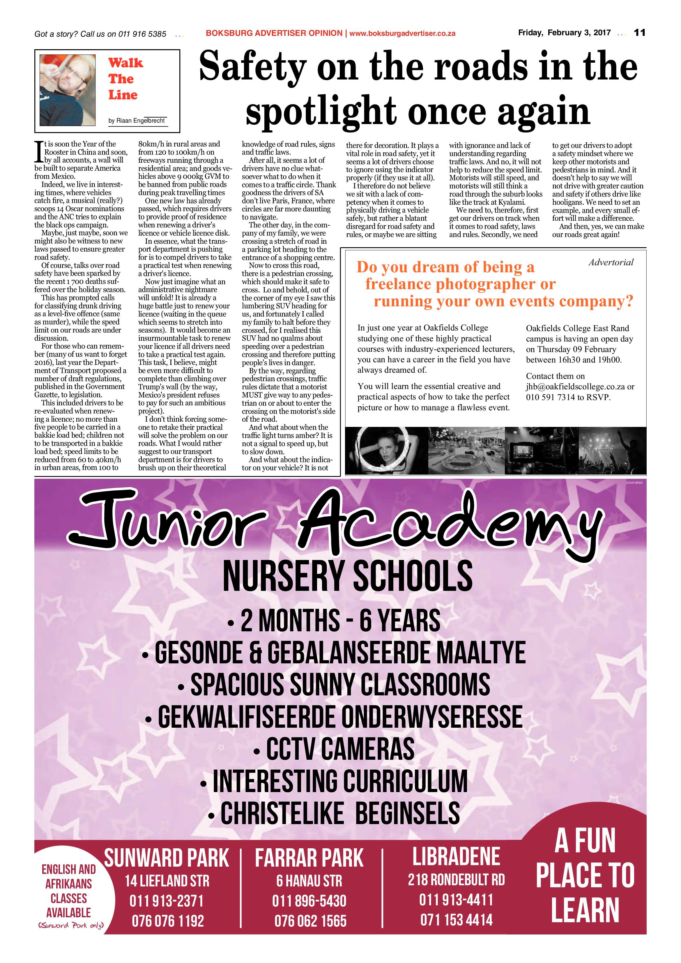 Boksburg Advertiser 31 January 2017 page 11