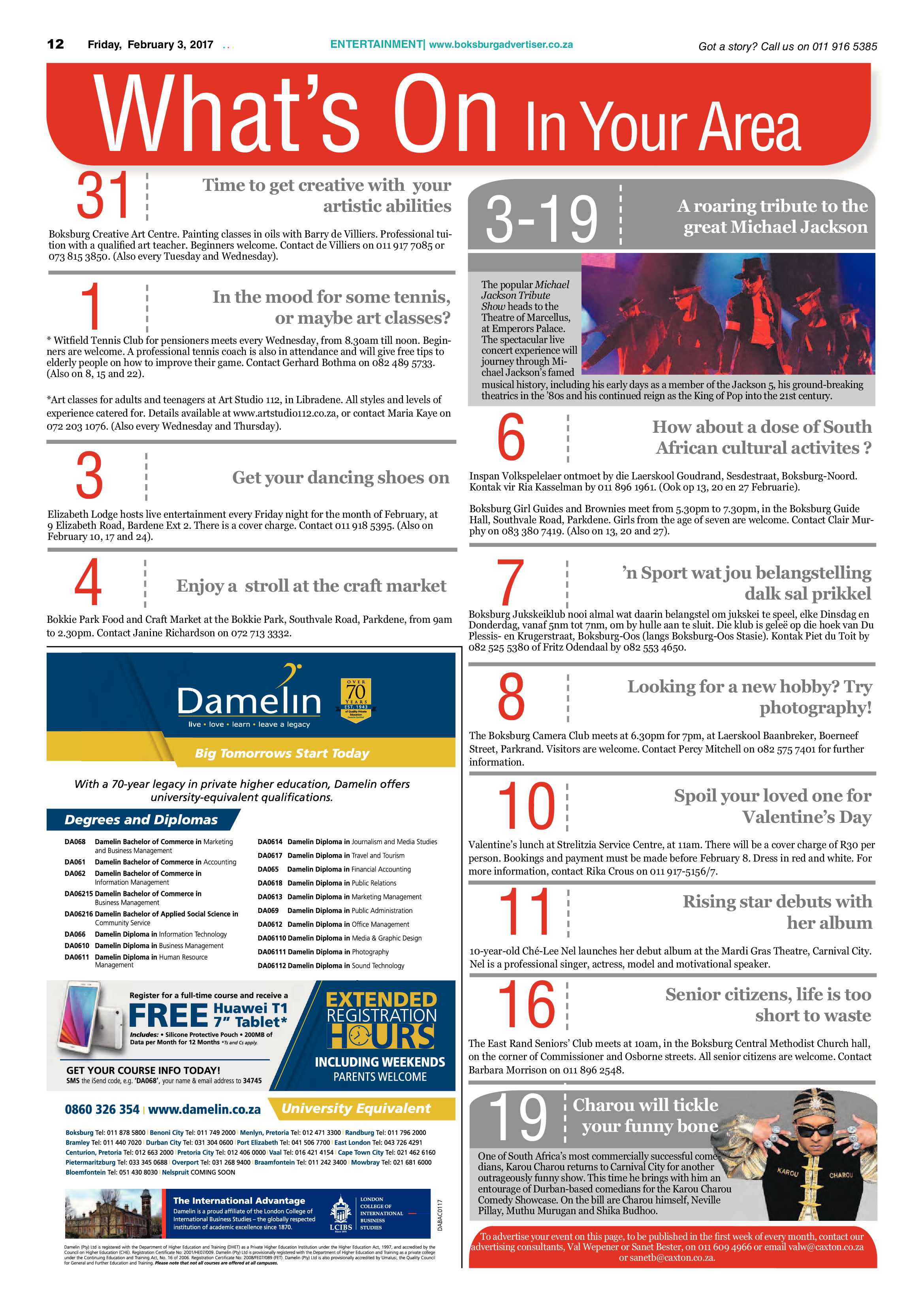 Boksburg Advertiser 31 January 2017 page 12