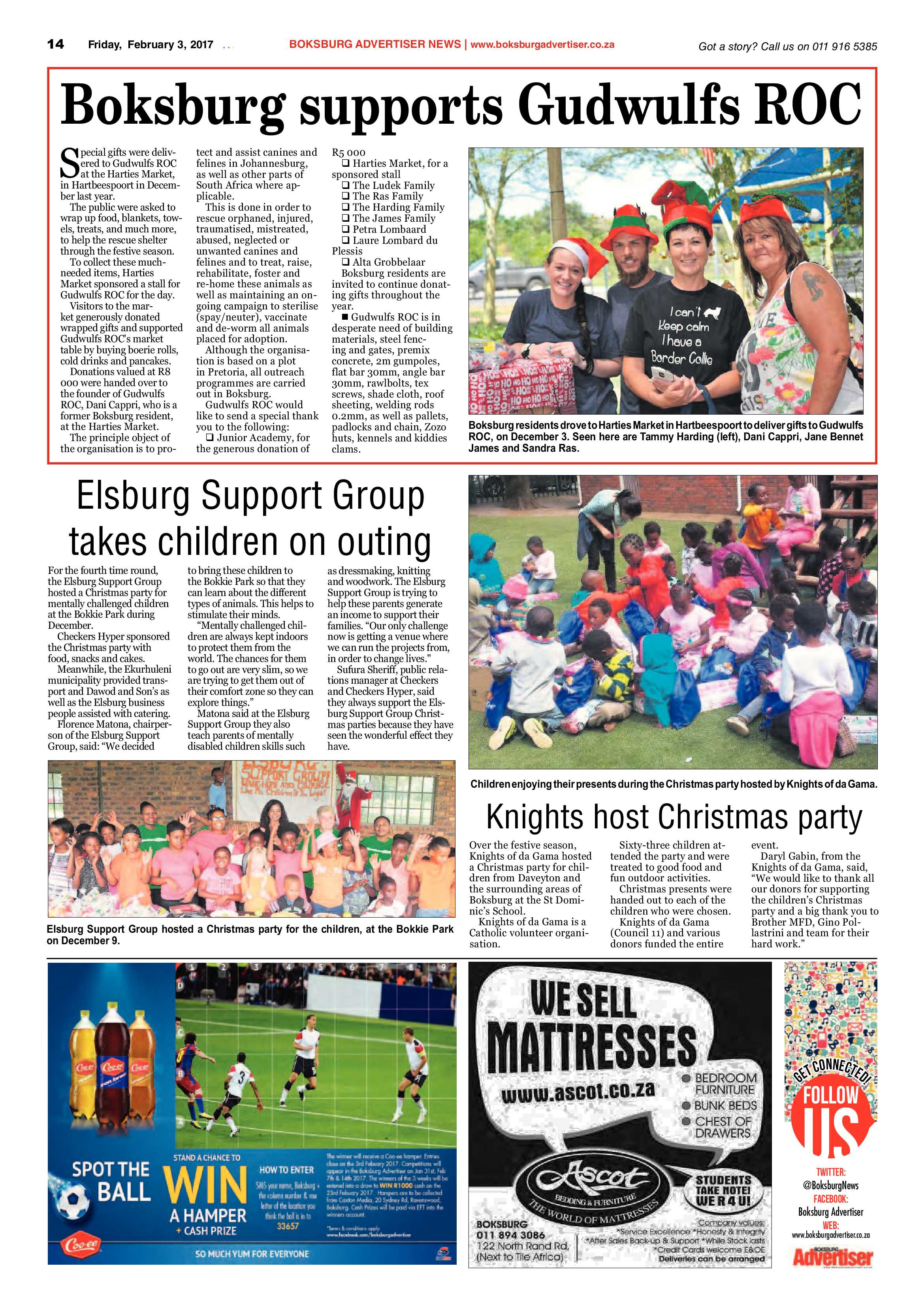 Boksburg Advertiser 31 January 2017 page 14