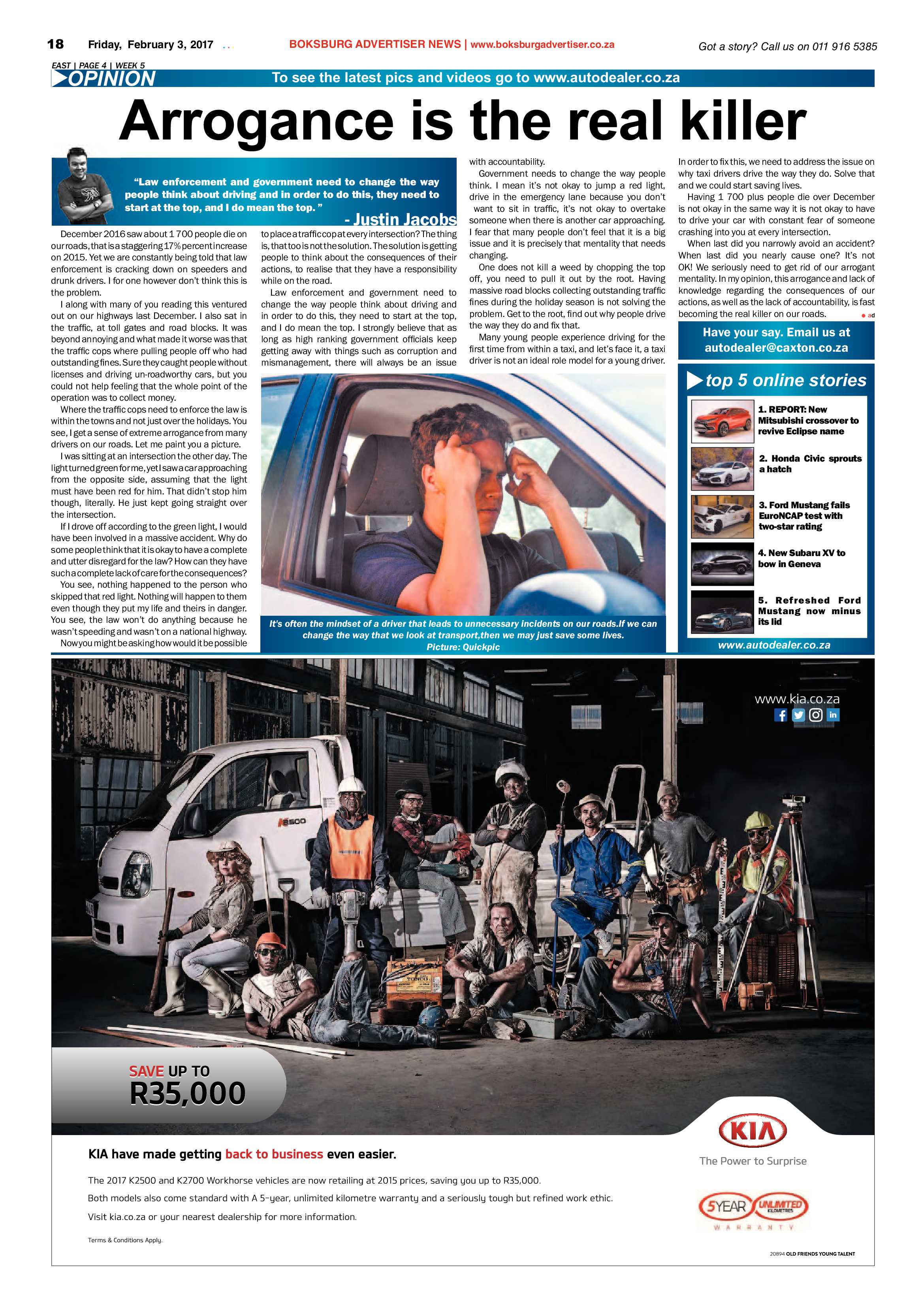 Boksburg Advertiser 31 January 2017 page 18