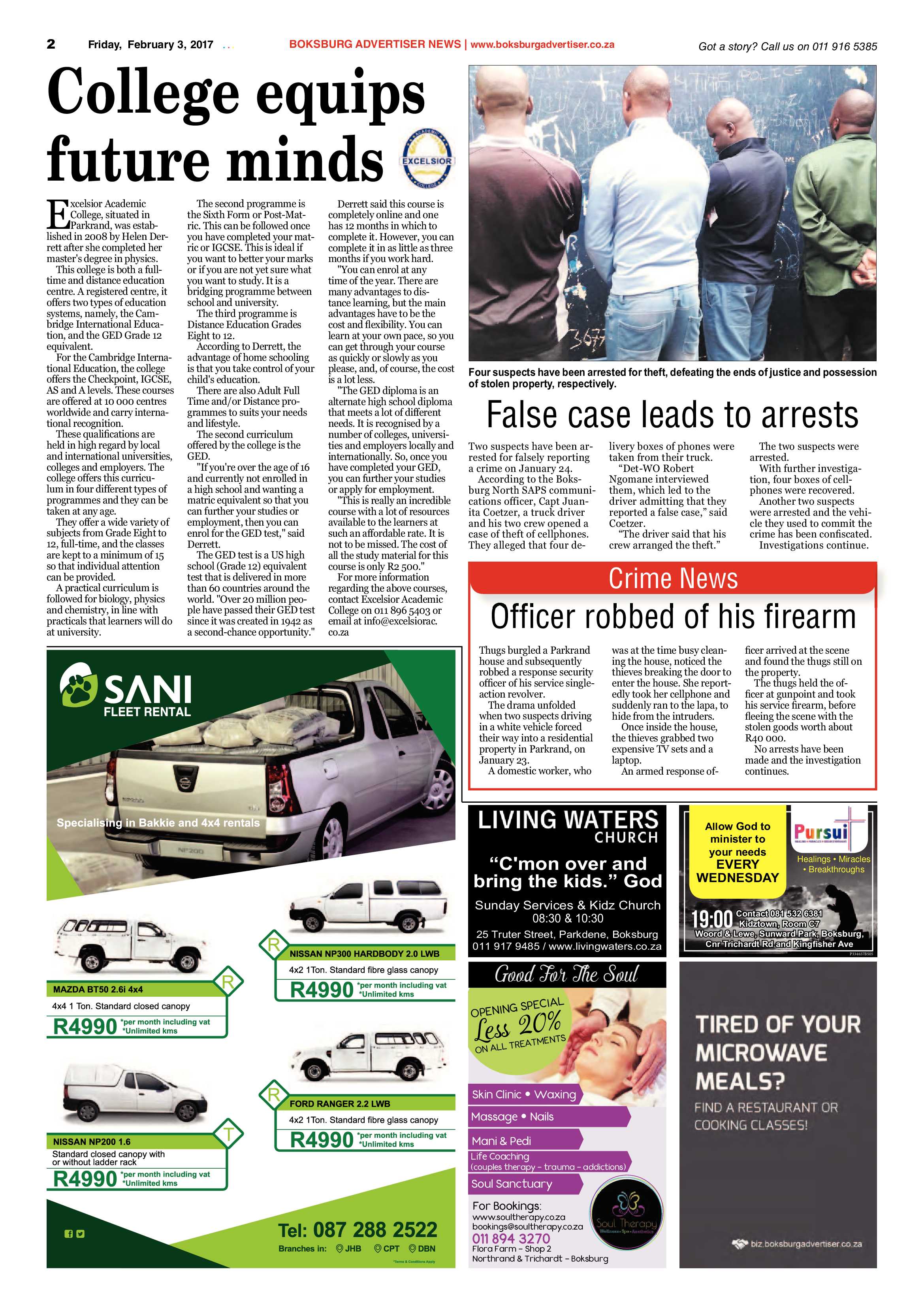 Boksburg Advertiser 31 January 2017 page 2