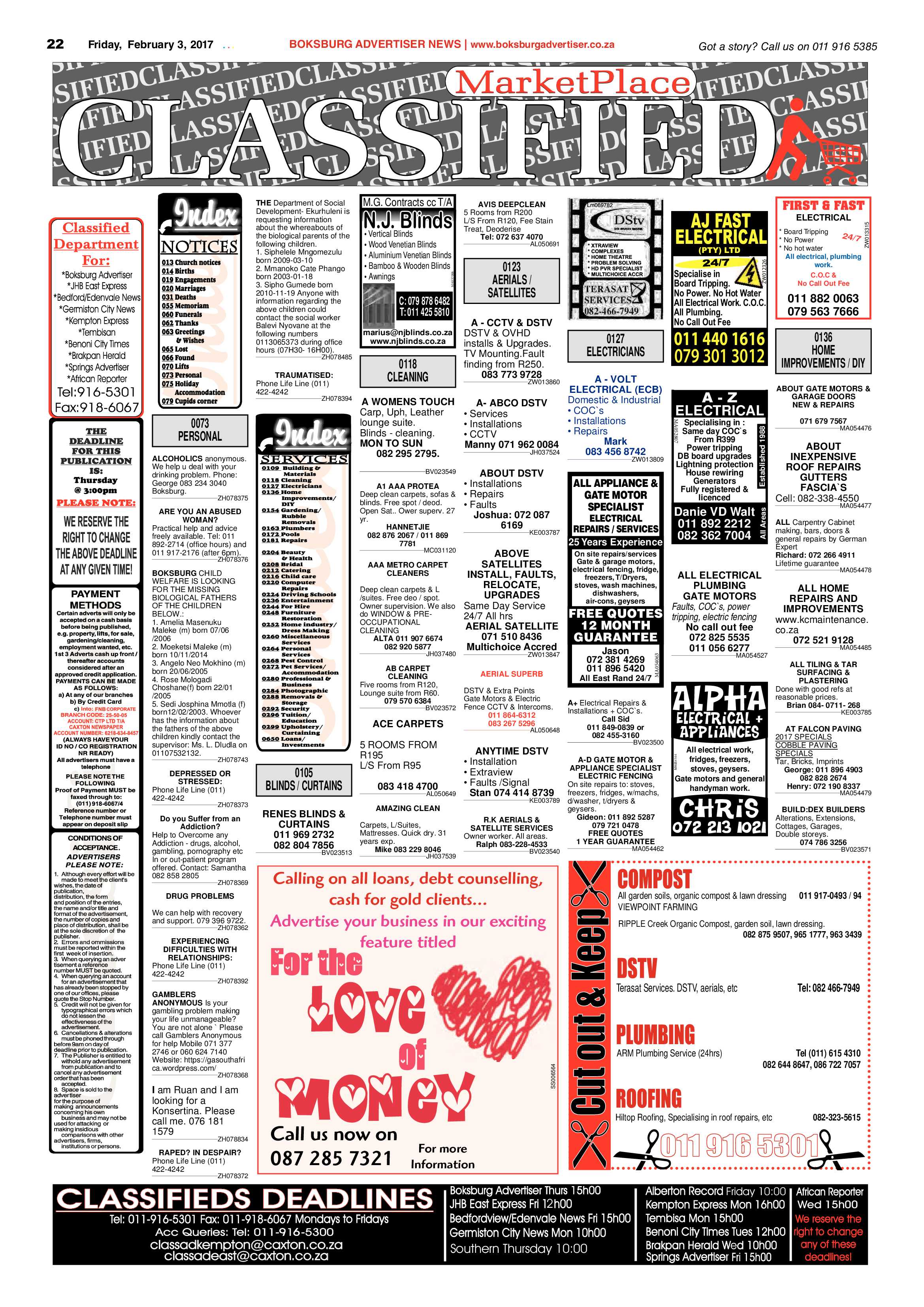 Boksburg Advertiser 31 January 2017 page 22