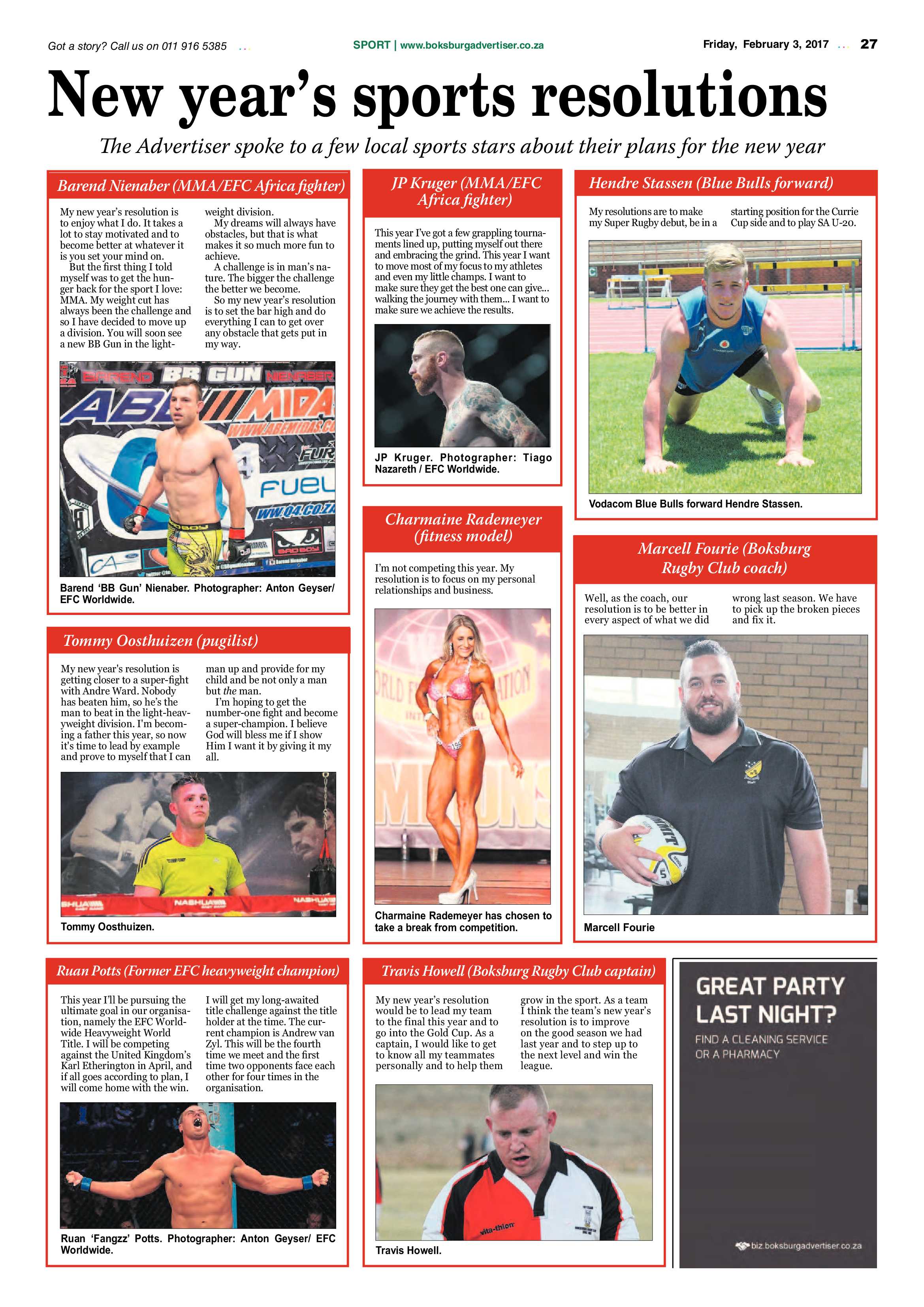 Boksburg Advertiser 31 January 2017 page 27