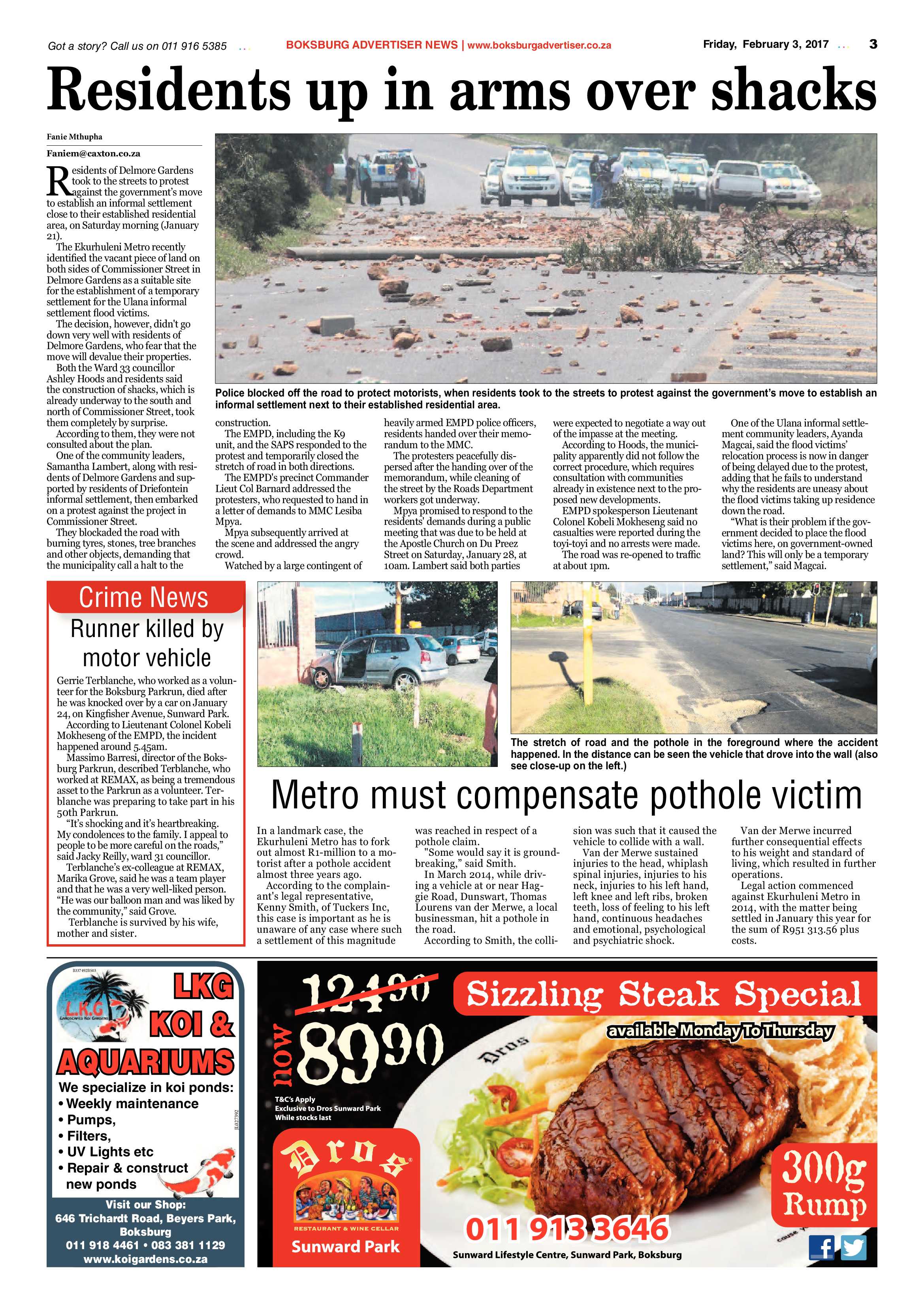 Boksburg Advertiser 31 January 2017 page 3