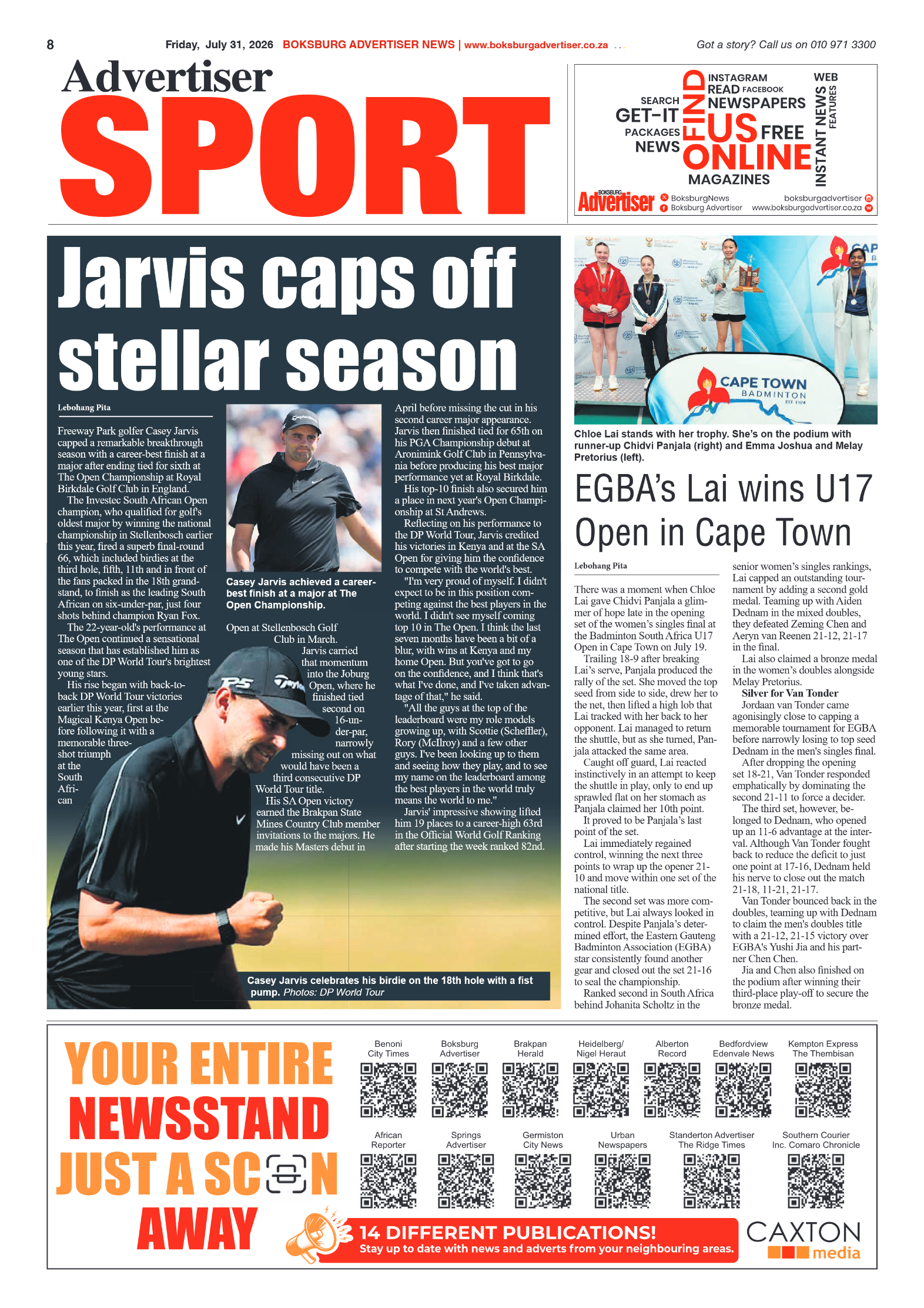 Boksburg Advertiser 31 July 2026 page 20
