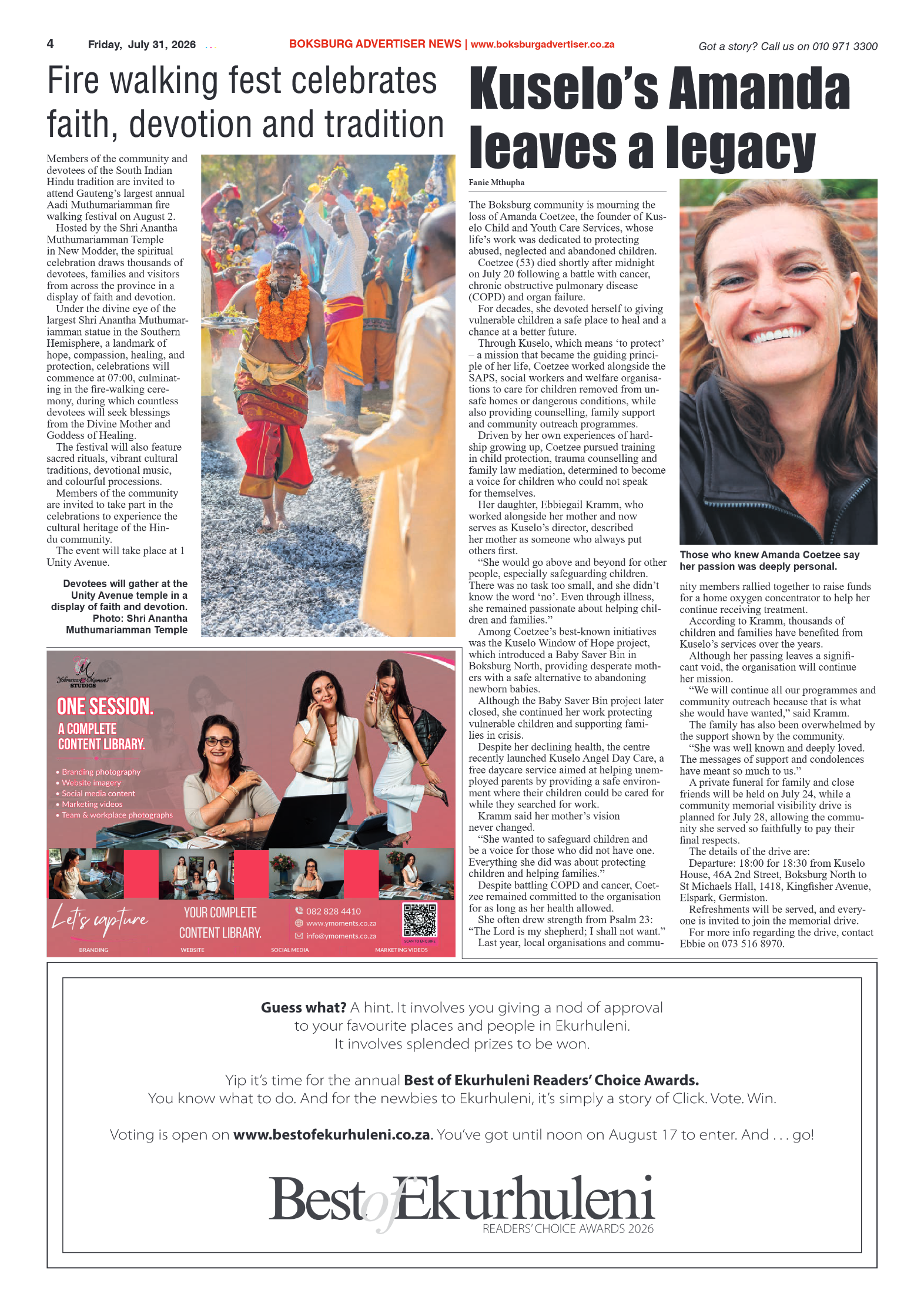 Boksburg Advertiser 31 July 2026 page 4