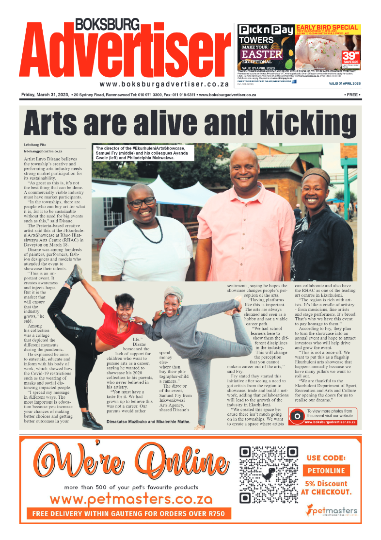 Boksburg Advertiser 31 March 2023 page 1