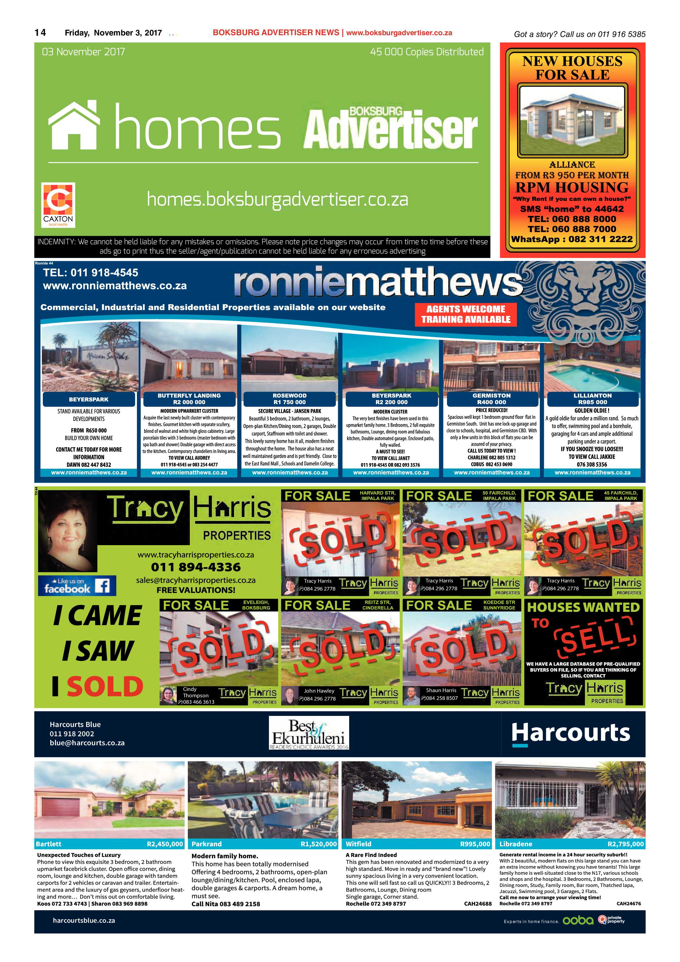 Boksburg Advertiser 31 October 2017 page 14