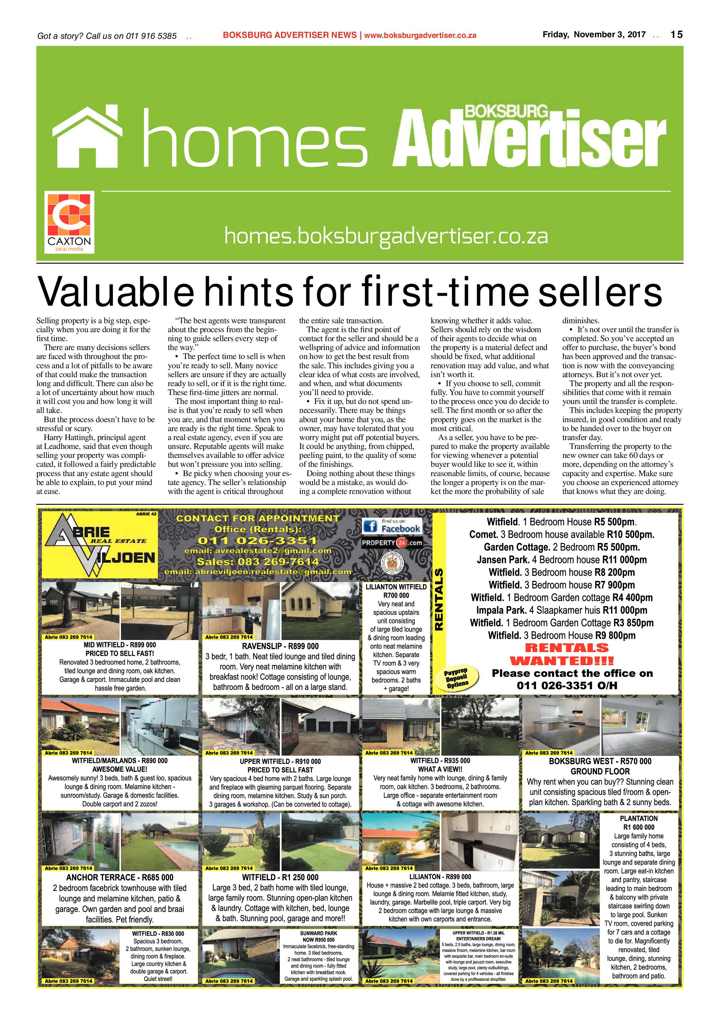 Boksburg Advertiser 31 October 2017 page 15