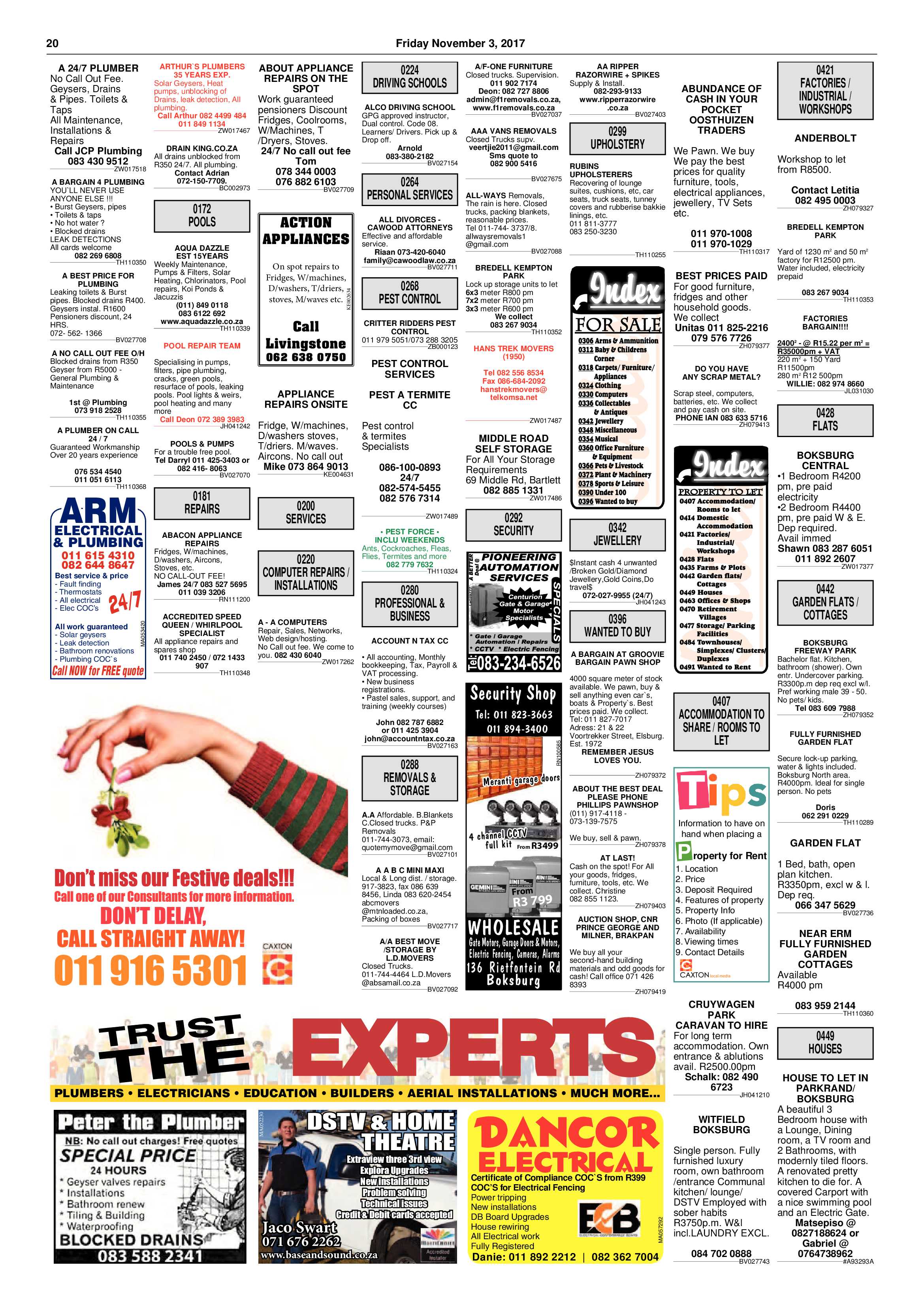 Boksburg Advertiser 31 October 2017 page 20