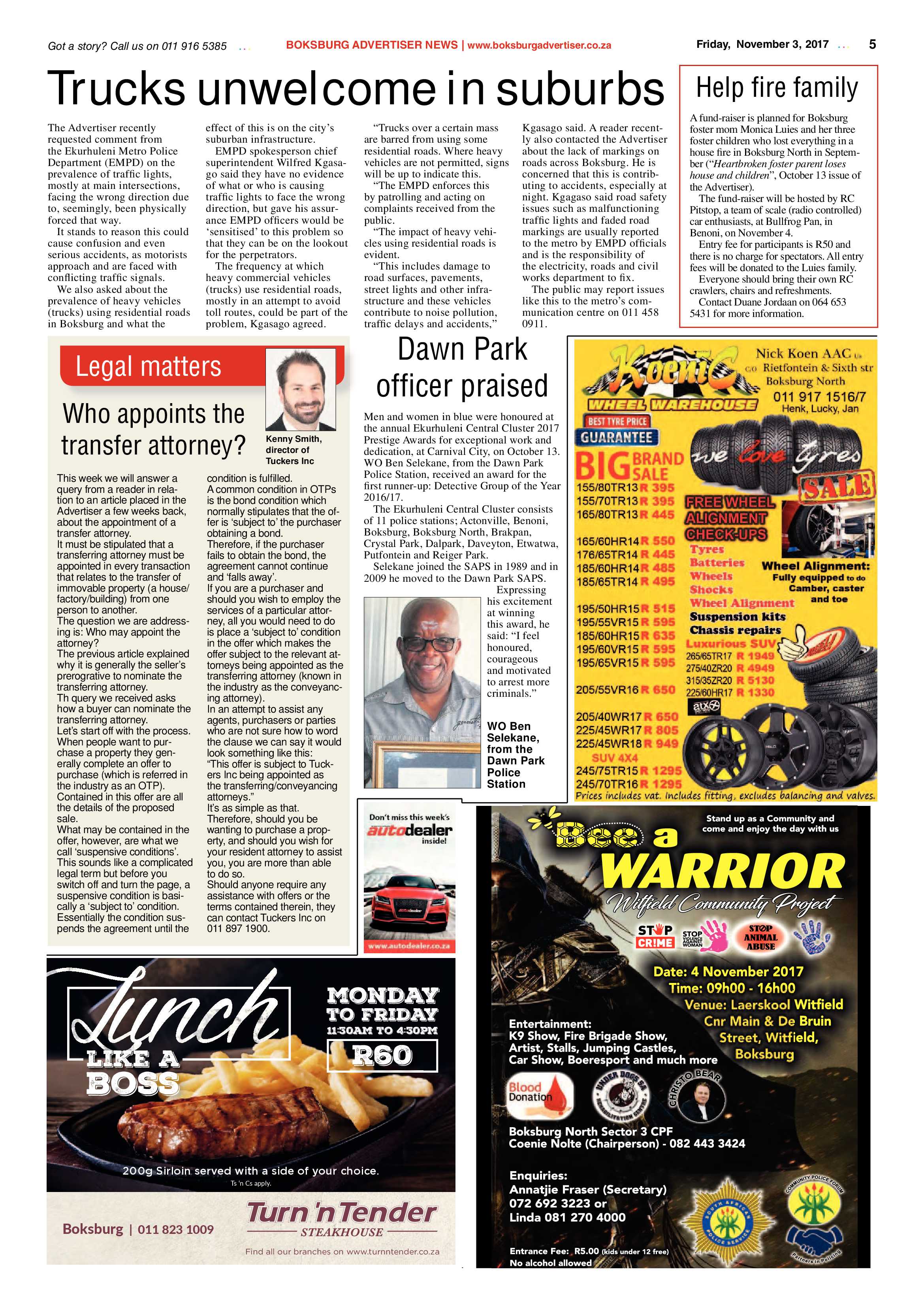 Boksburg Advertiser 31 October 2017 page 5