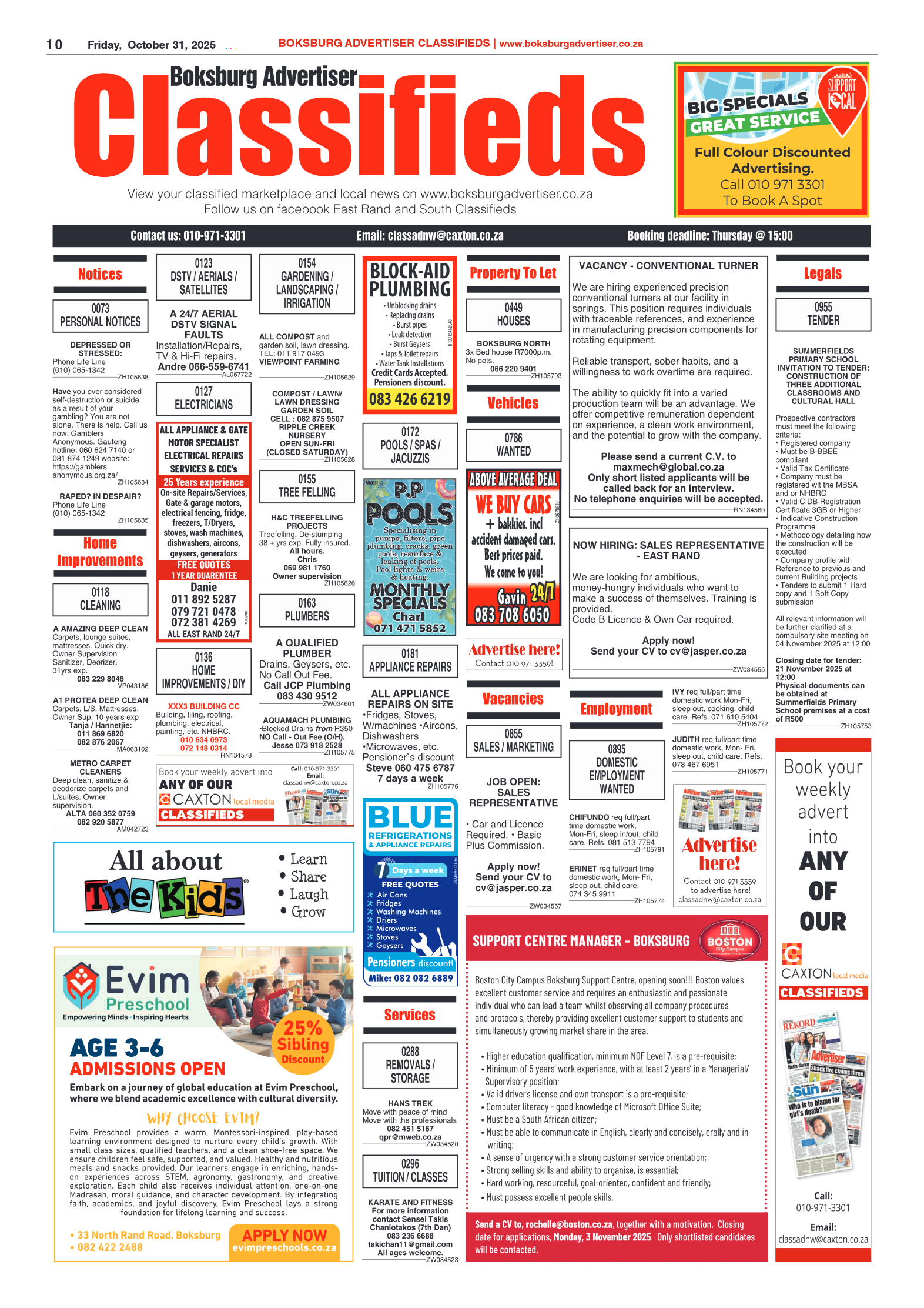 Boksburg Advertiser 31 October 2025 page 12
