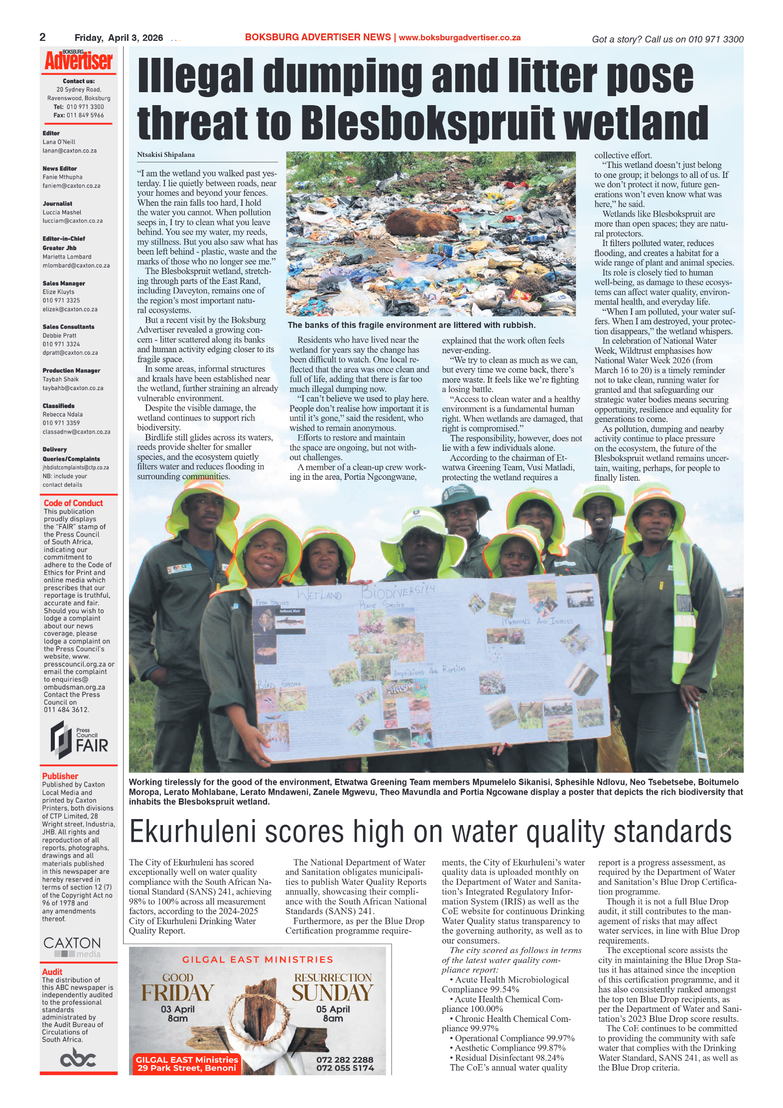Boksburg Advertiser 3 April 2026 page 2