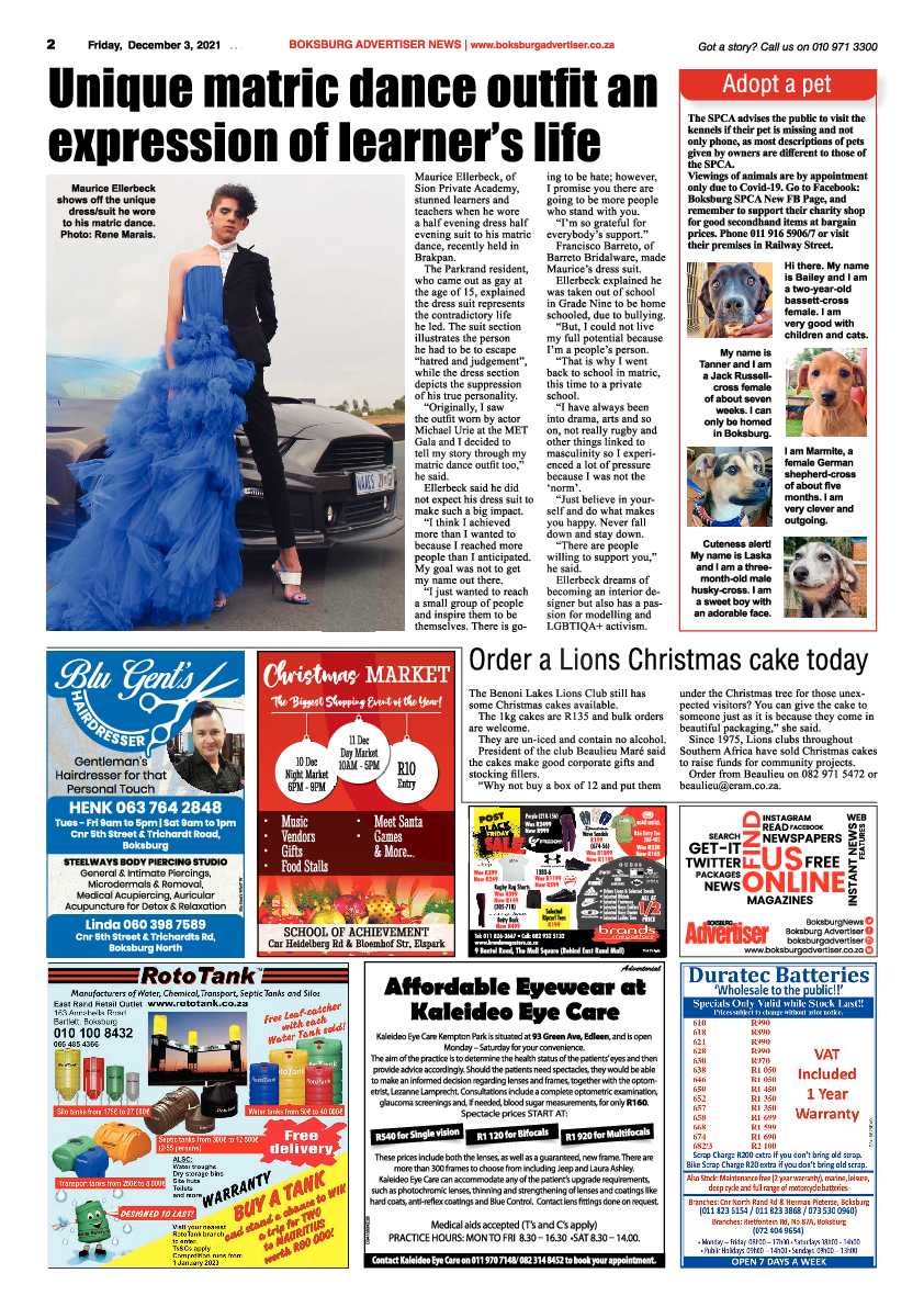 Boksburg Advertiser 3 December 2021 page 2