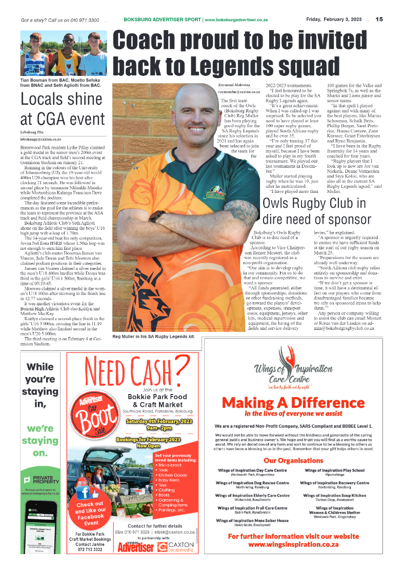 Boksburg Advertiser 3 February 2023 page 15