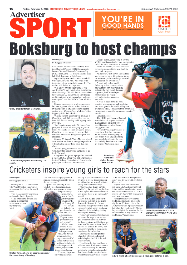 Boksburg Advertiser 3 February 2023 page 16
