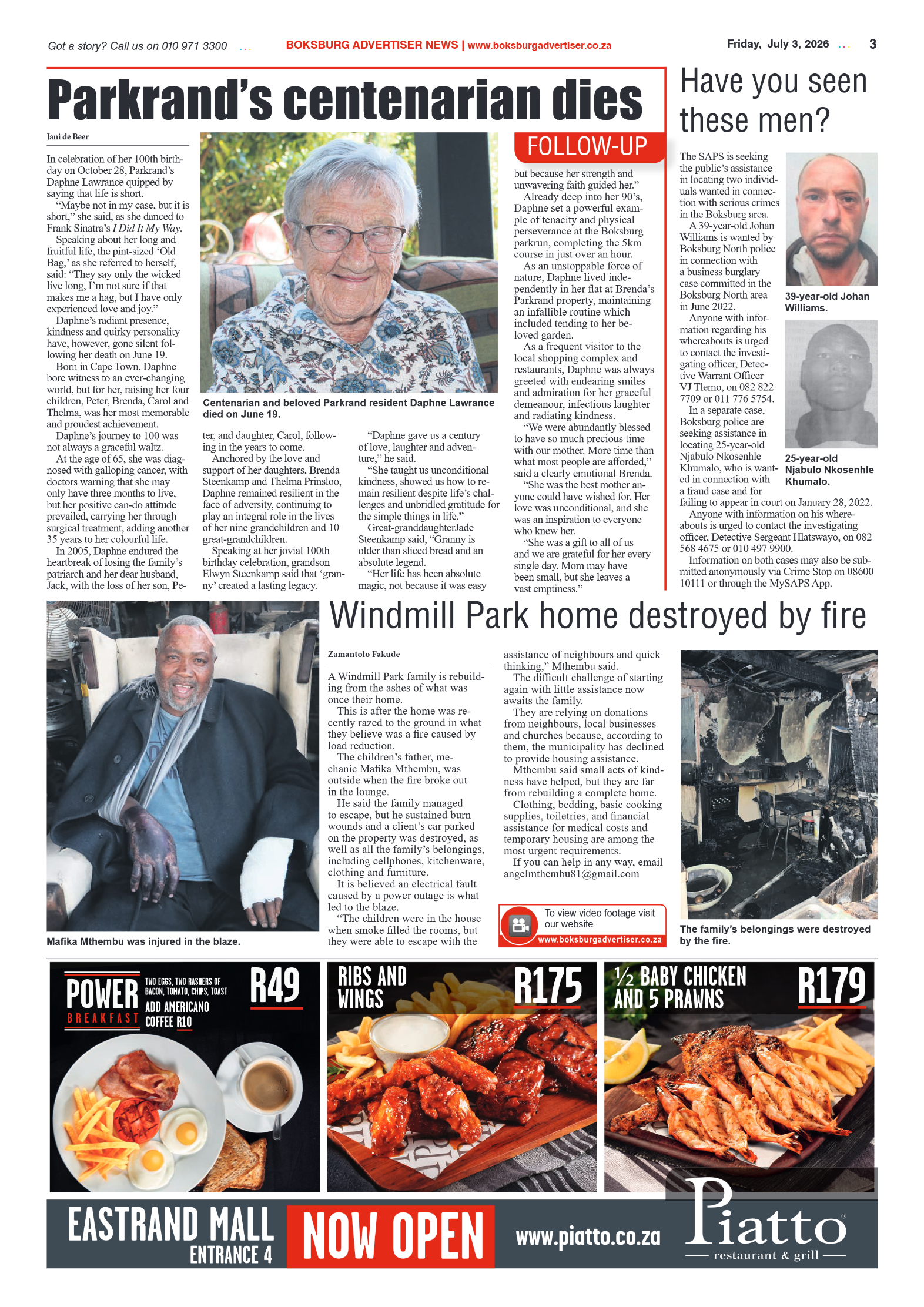 Boksburg Advertiser 3 July 2026 page 3