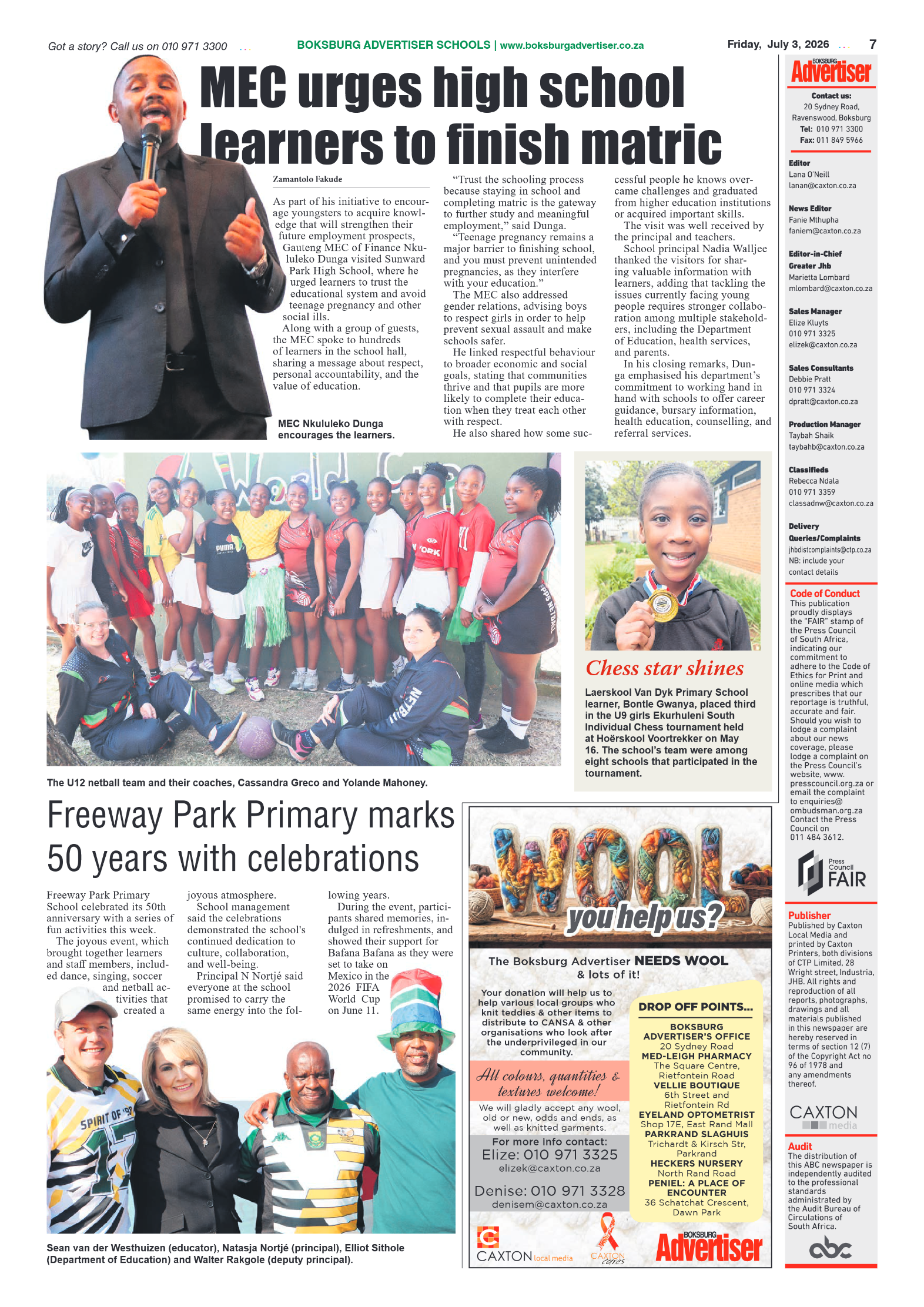 Boksburg Advertiser 3 July 2026 page 7
