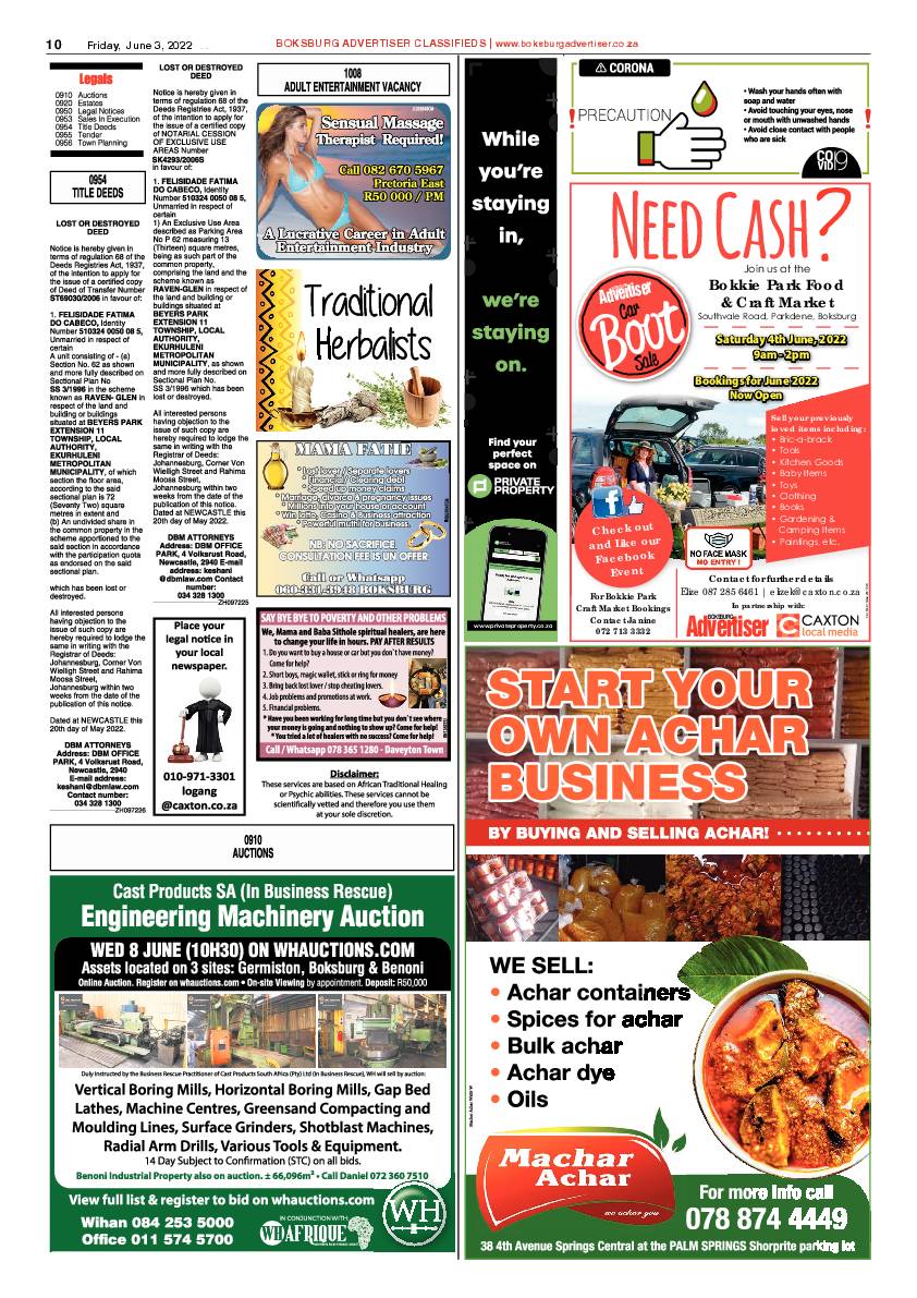 Boksburg Advertiser 3 June 2022 page 10
