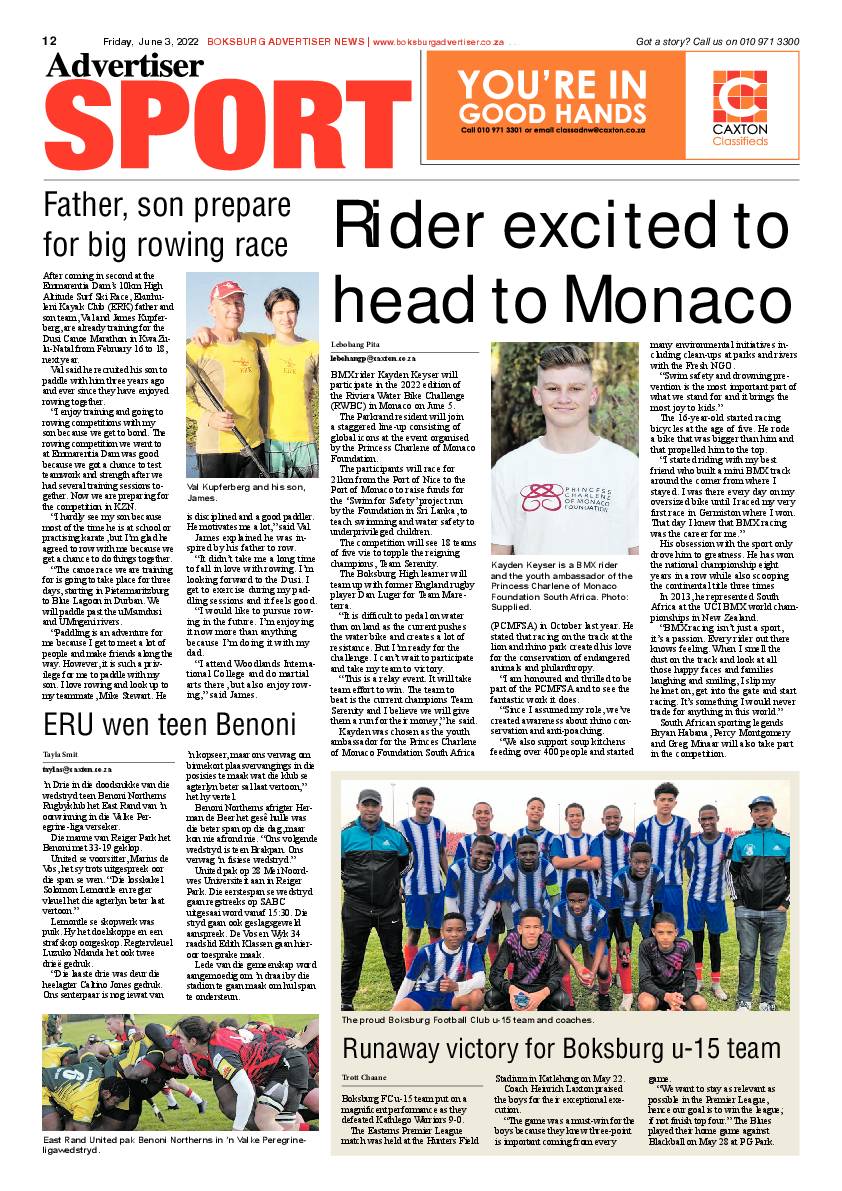 Boksburg Advertiser 3 June 2022 page 12