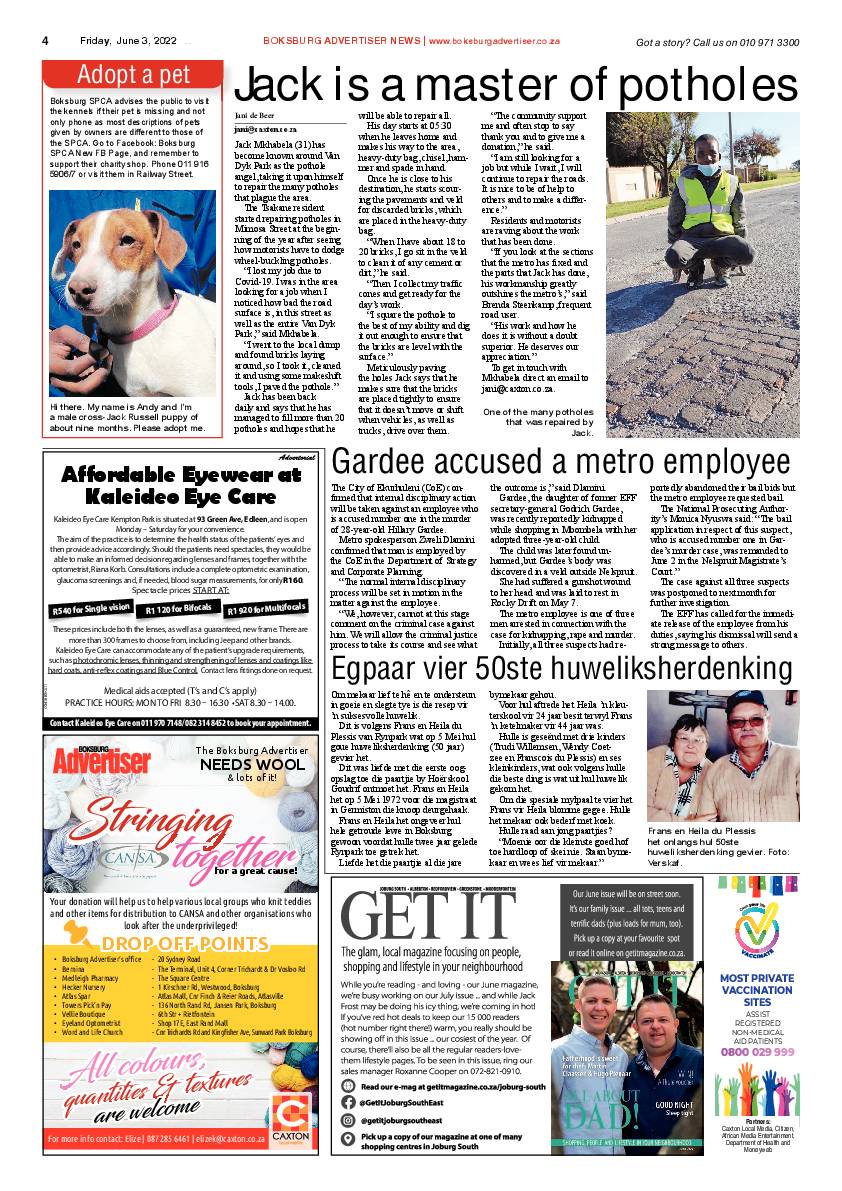 Boksburg Advertiser 3 June 2022 page 4